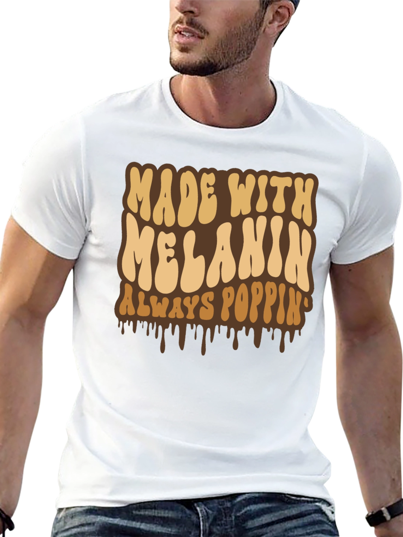 Made with Melanin T-Shirt - Always Poppin Black Tee