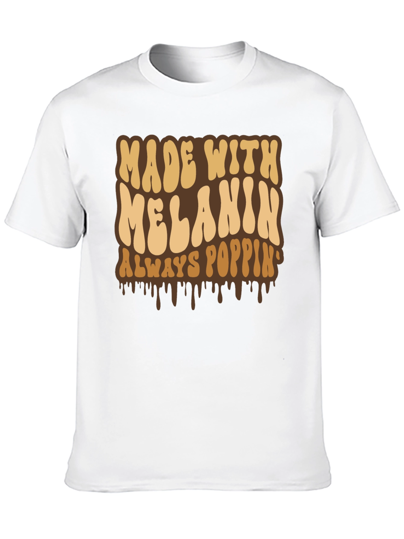 Made with Melanin T-Shirt - Always Poppin Black Tee