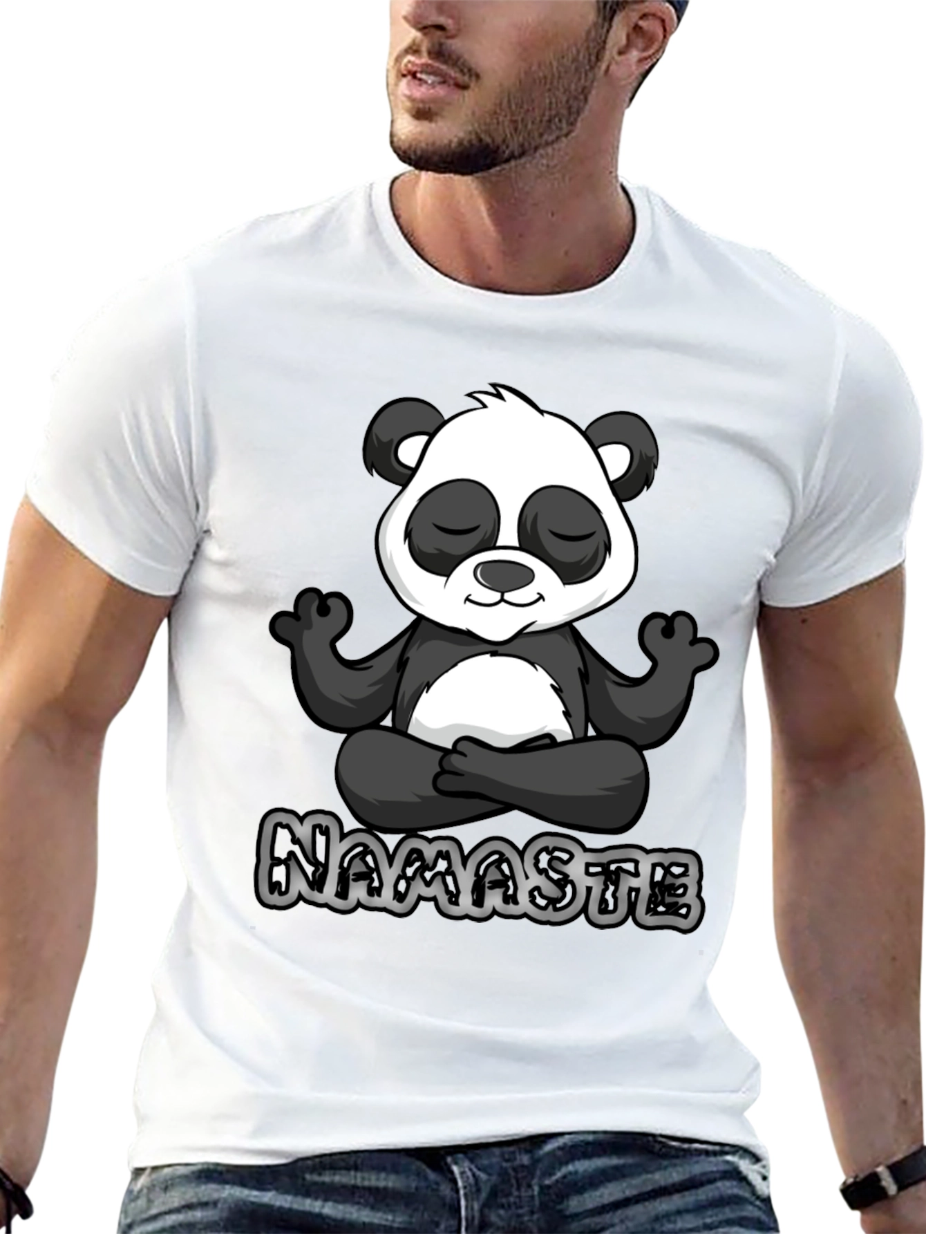 Namaste Panda Black T-Shirt