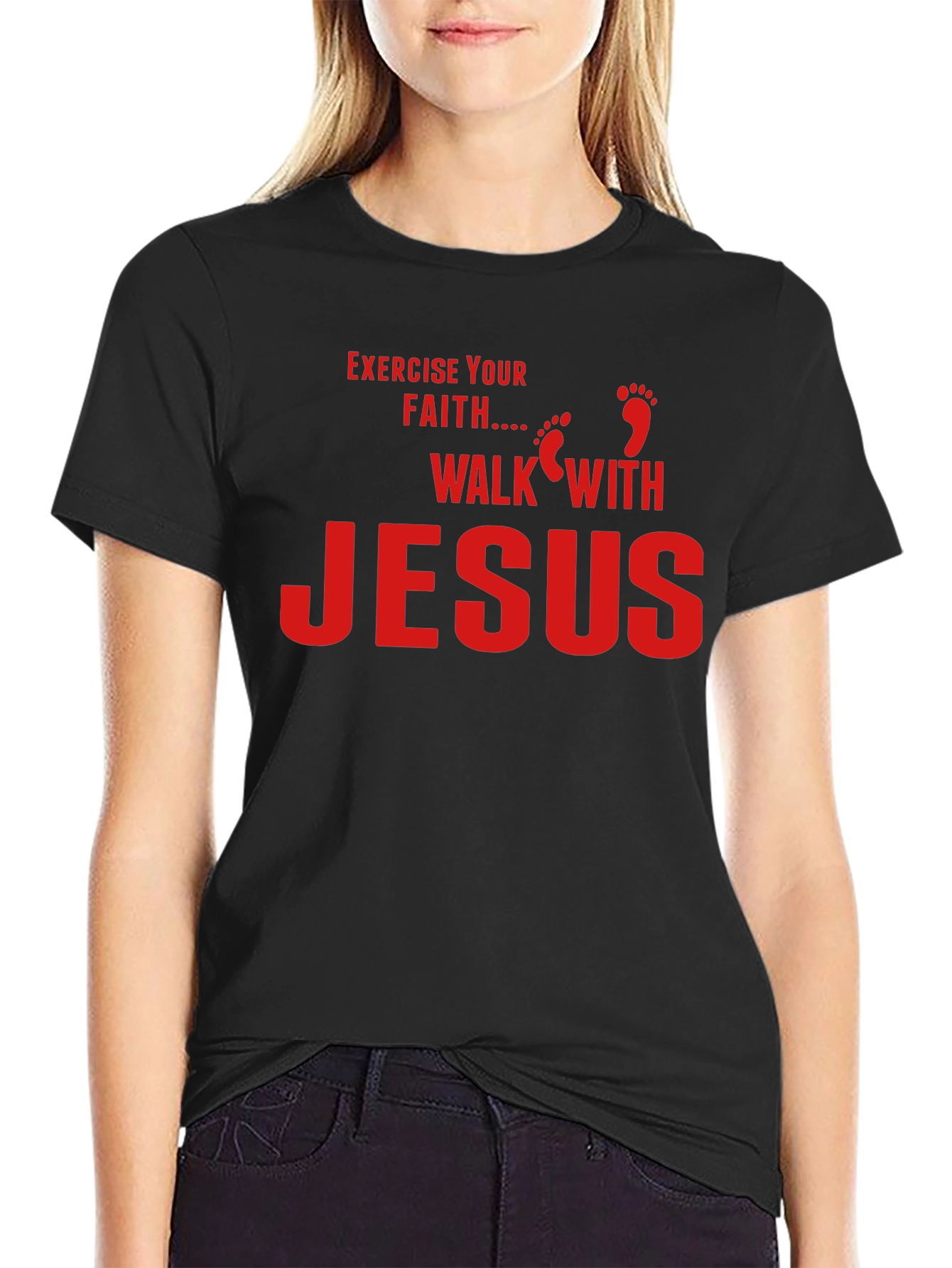 Exercise Your Faith Walk With Jesus Tee