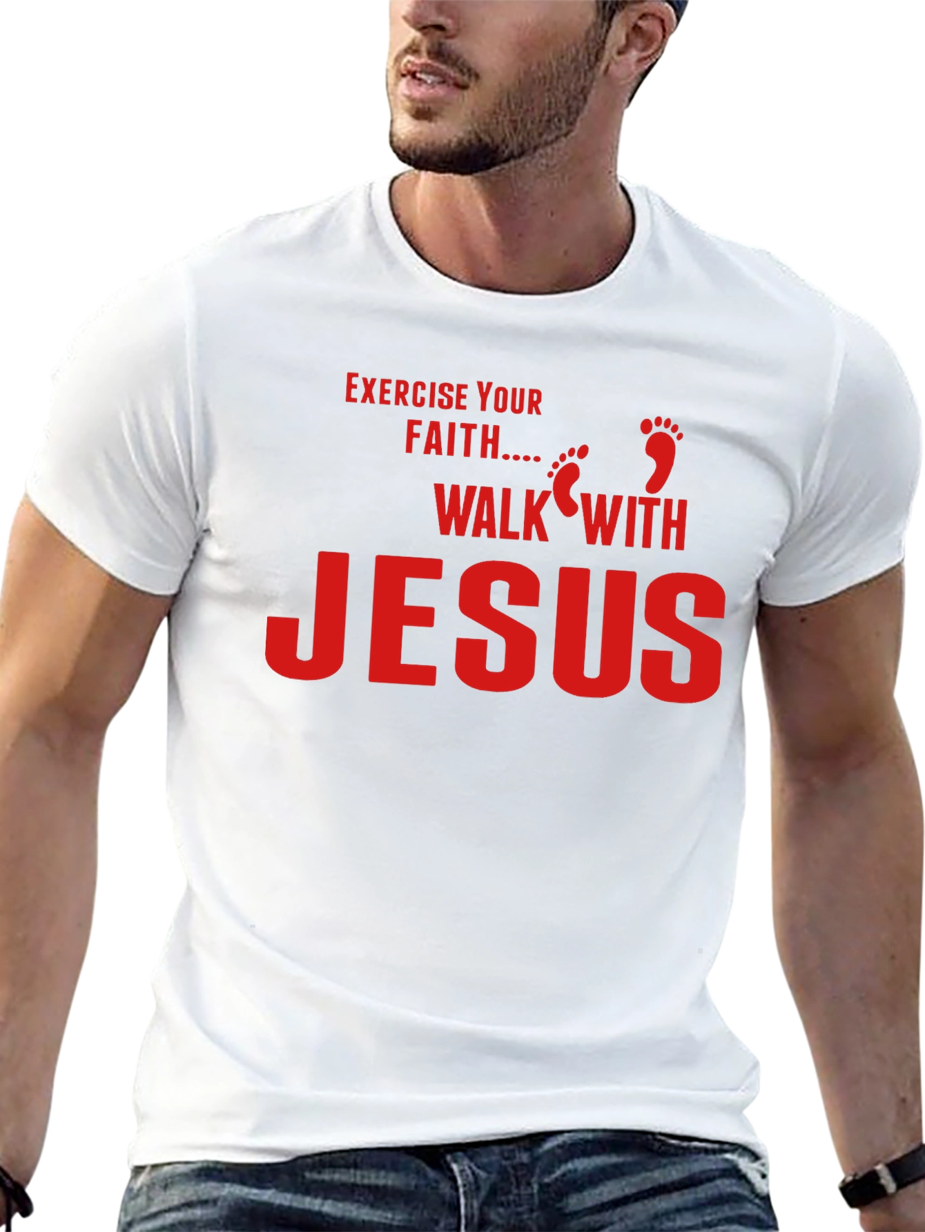 Exercise Your Faith Walk With Jesus Tee