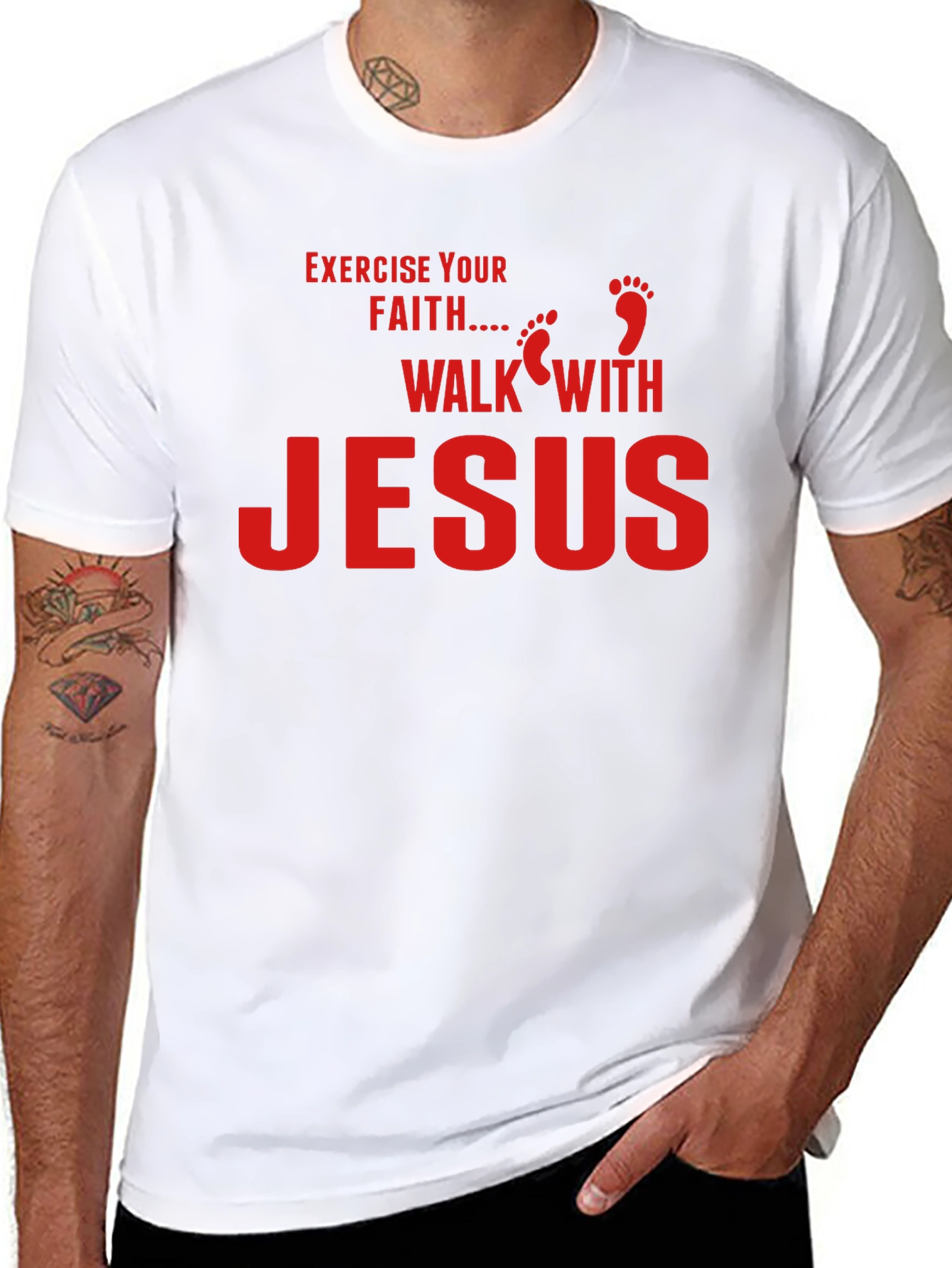 Exercise Your Faith Walk With Jesus Tee