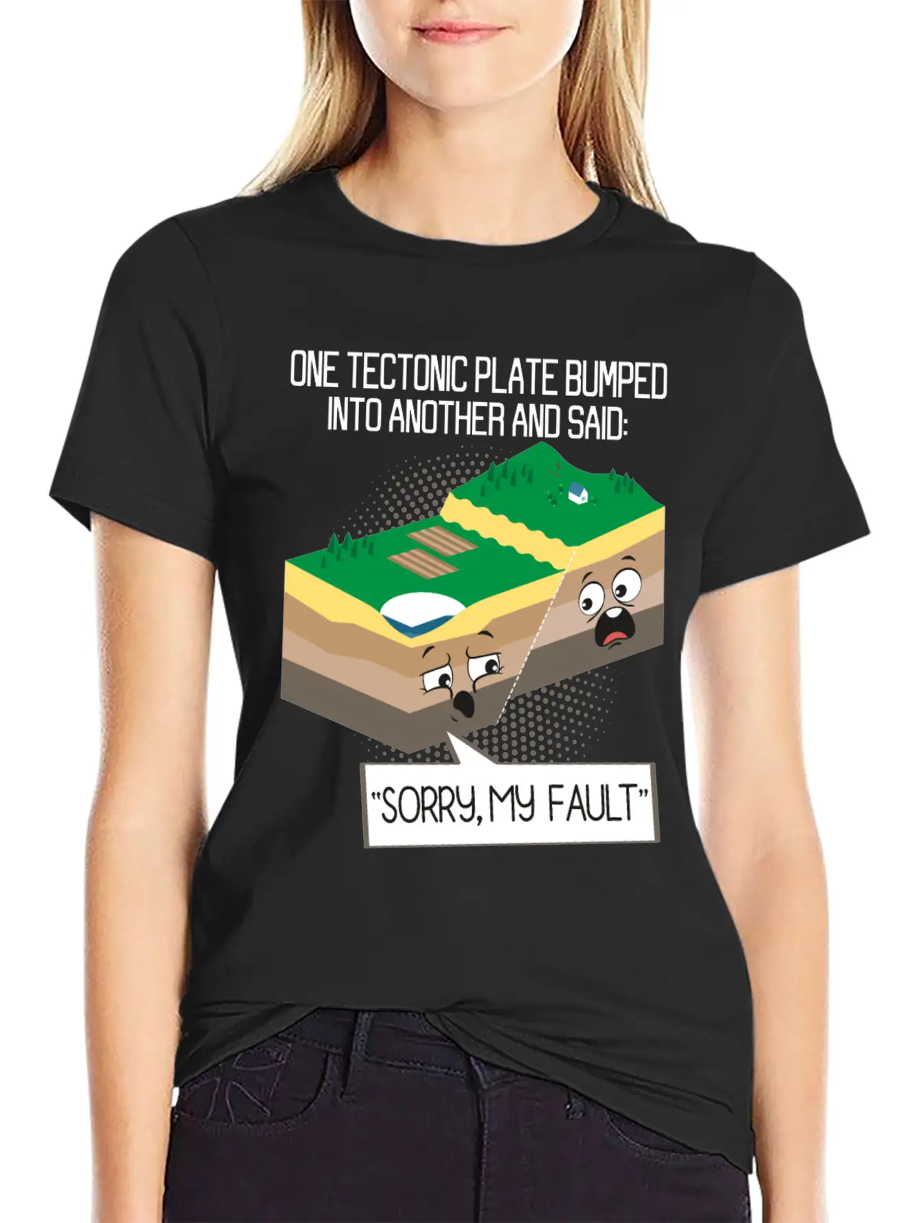 Tectonic Plate Geology Earth Science Teacher Unisex Casual T-Shirt – Clean Design For Daily Comfort