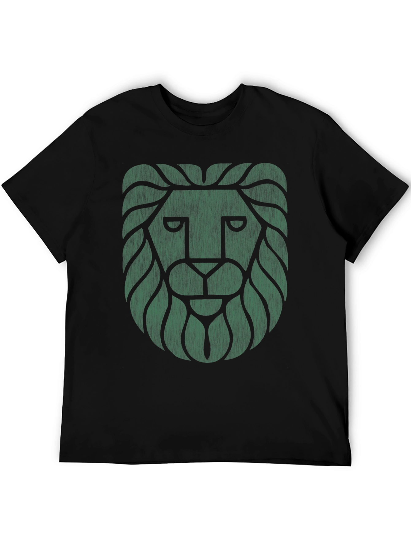 Lion Graphic Tee - Cool Design Black T-Shirt