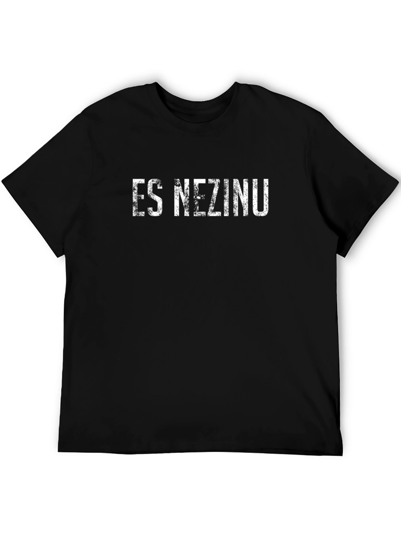 ES NEZINU Graphic Tee - Black Cotton Blend