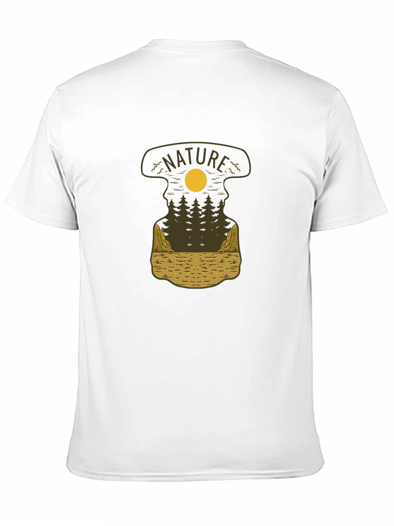 Nature Graphic Tee - Black Cotton Blend