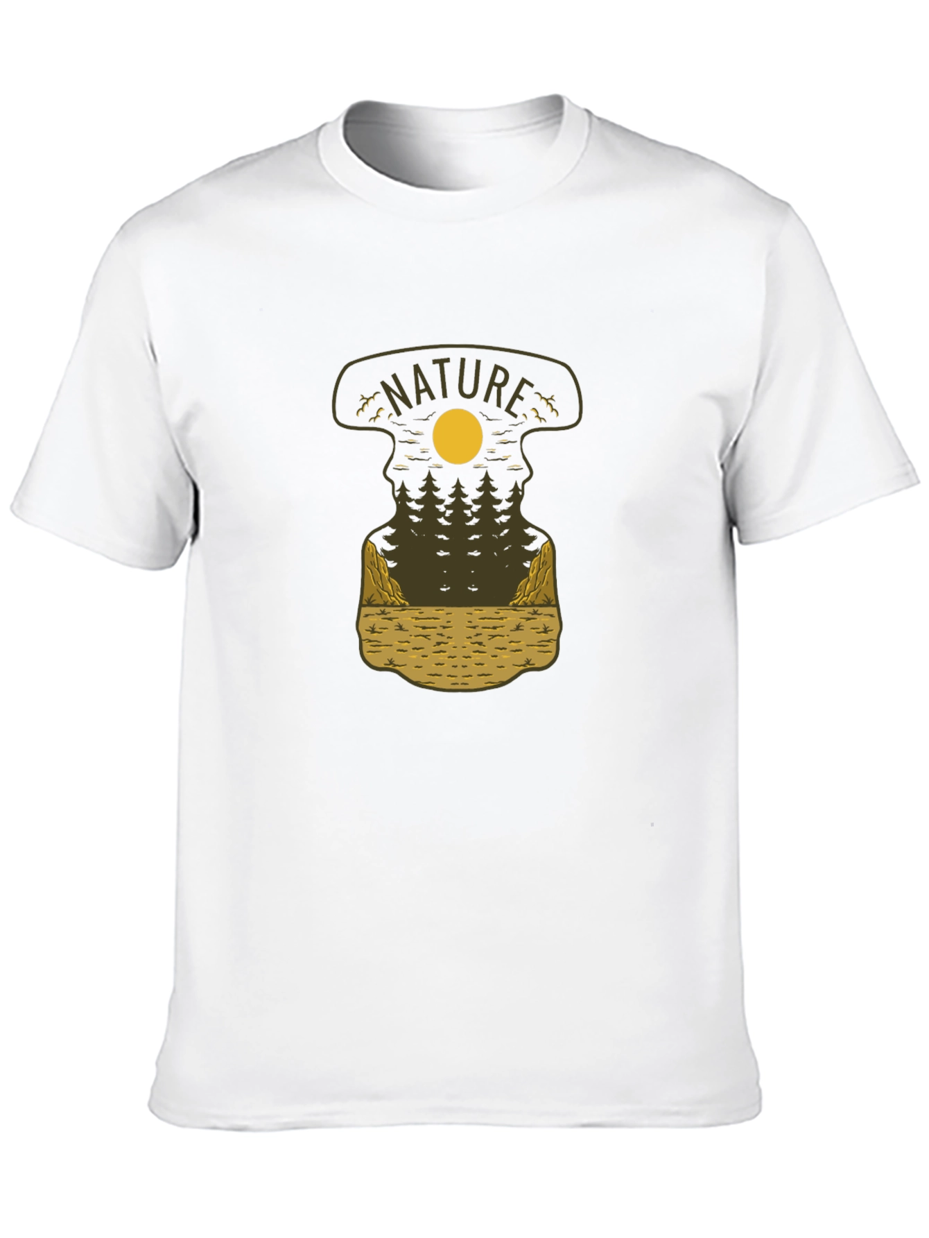 Nature Graphic Tee - Black Cotton Blend
