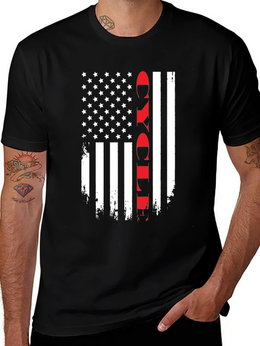Distressed Flag Firefighter T-Shirt