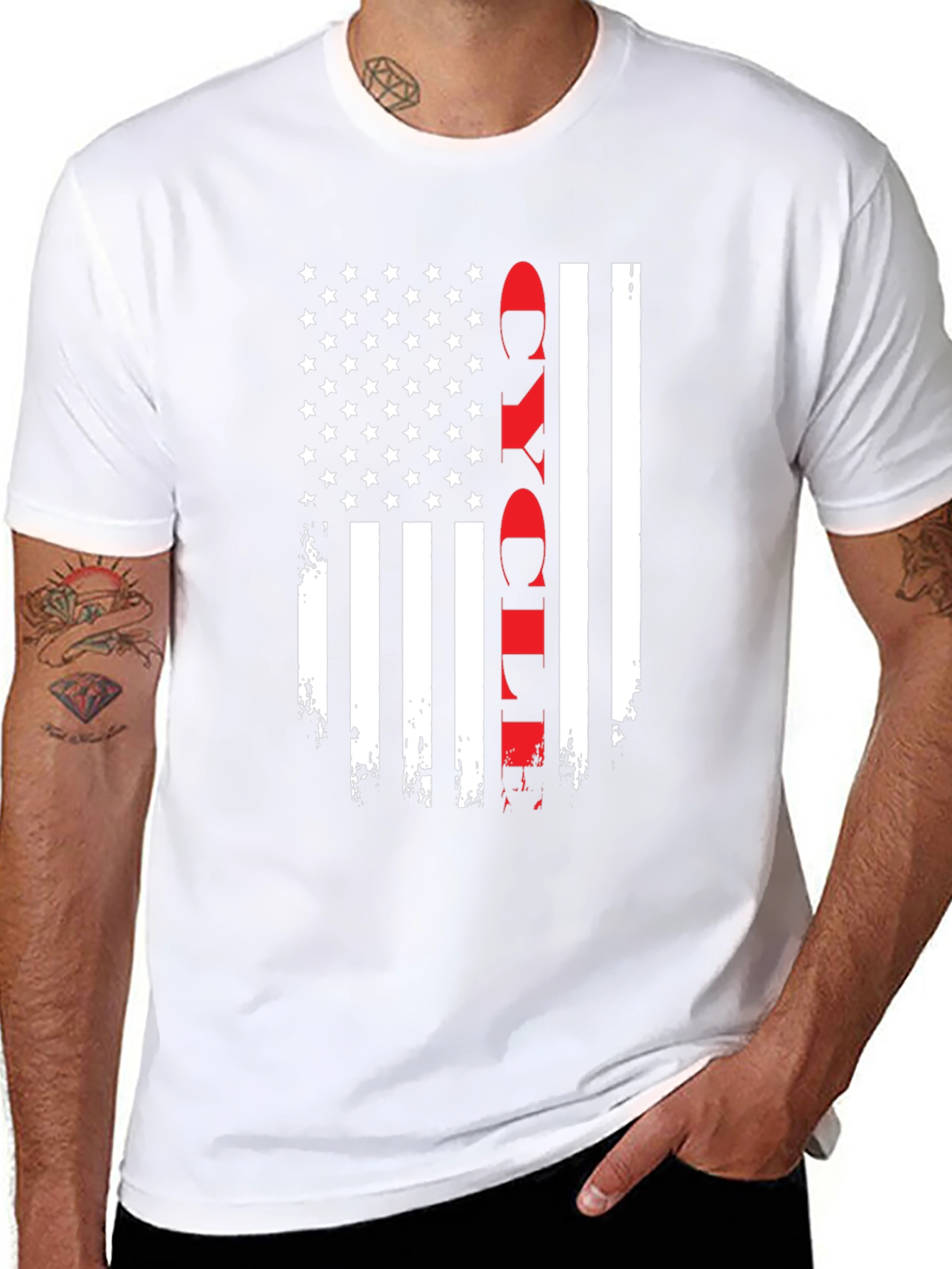 Distressed Flag Firefighter T-Shirt