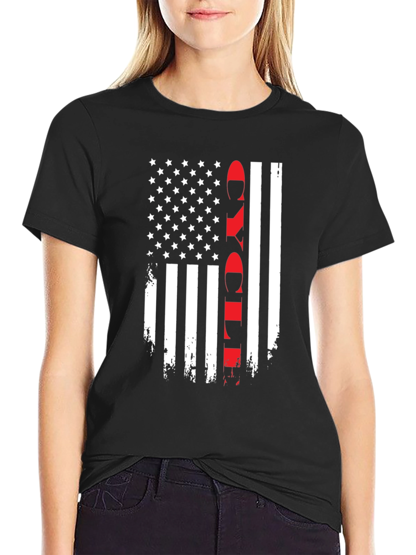 Distressed Flag Firefighter T-Shirt