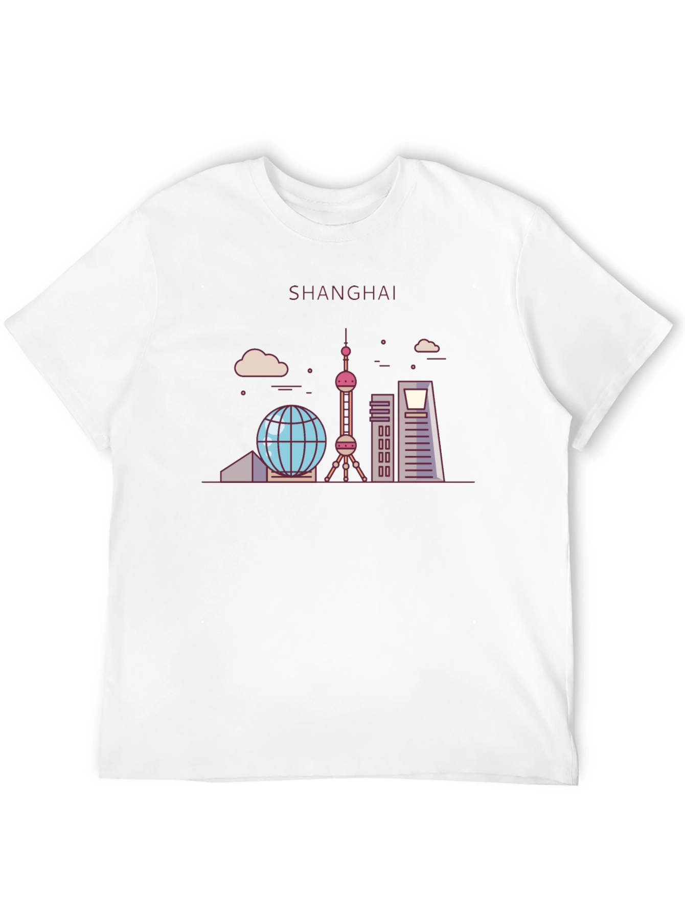 Shanghai Skyline Graphic Tee - Modern Design
