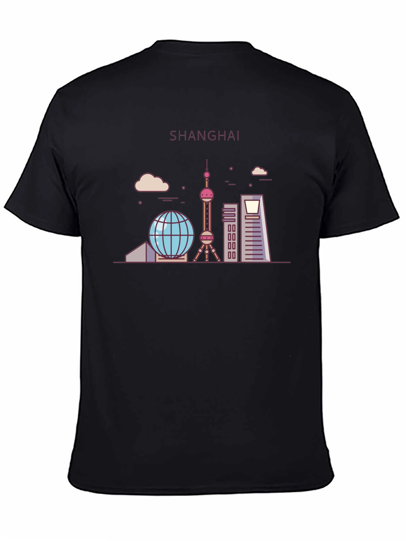 Shanghai Skyline Graphic Tee - Modern Design