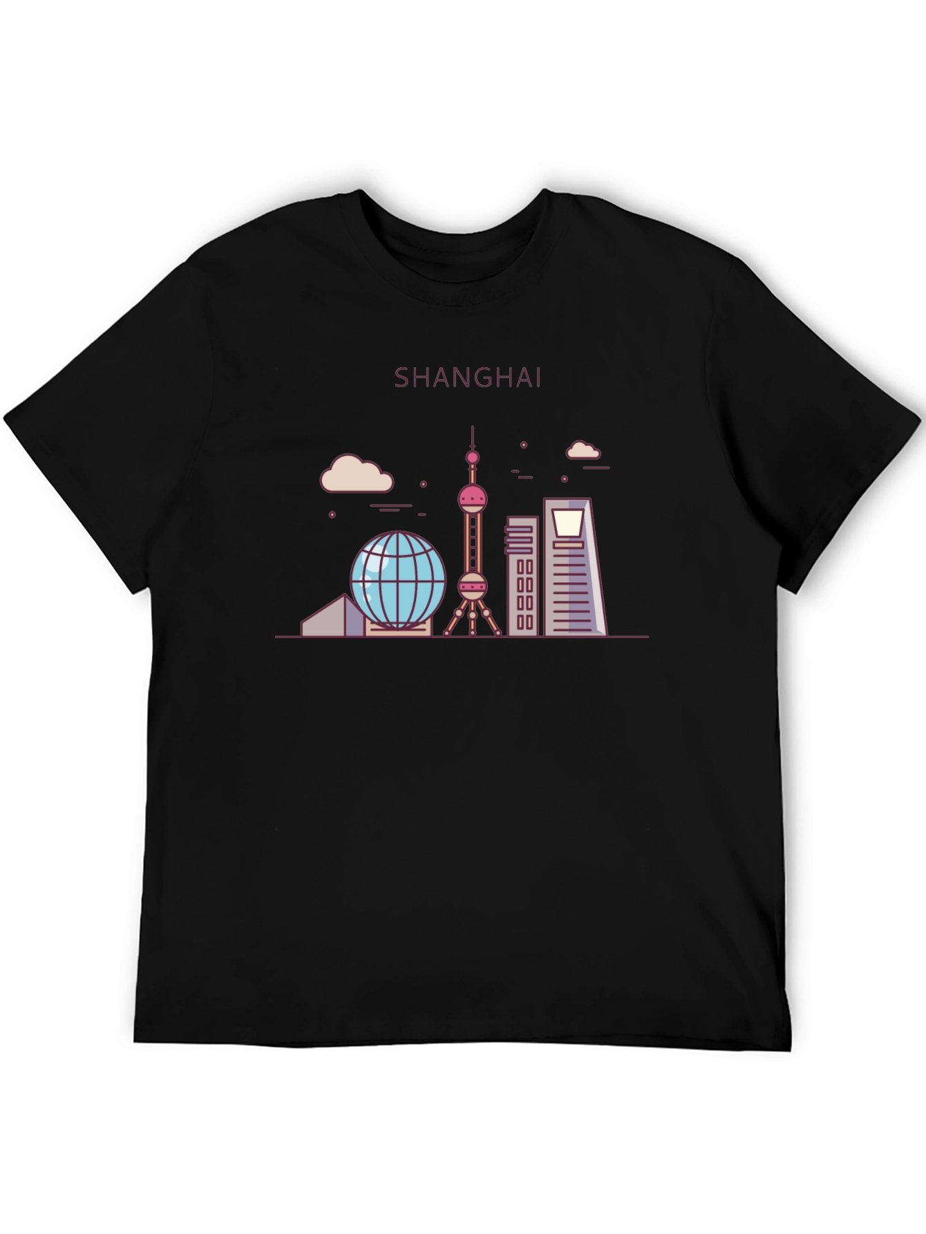 Shanghai Skyline Graphic Tee - Modern Design