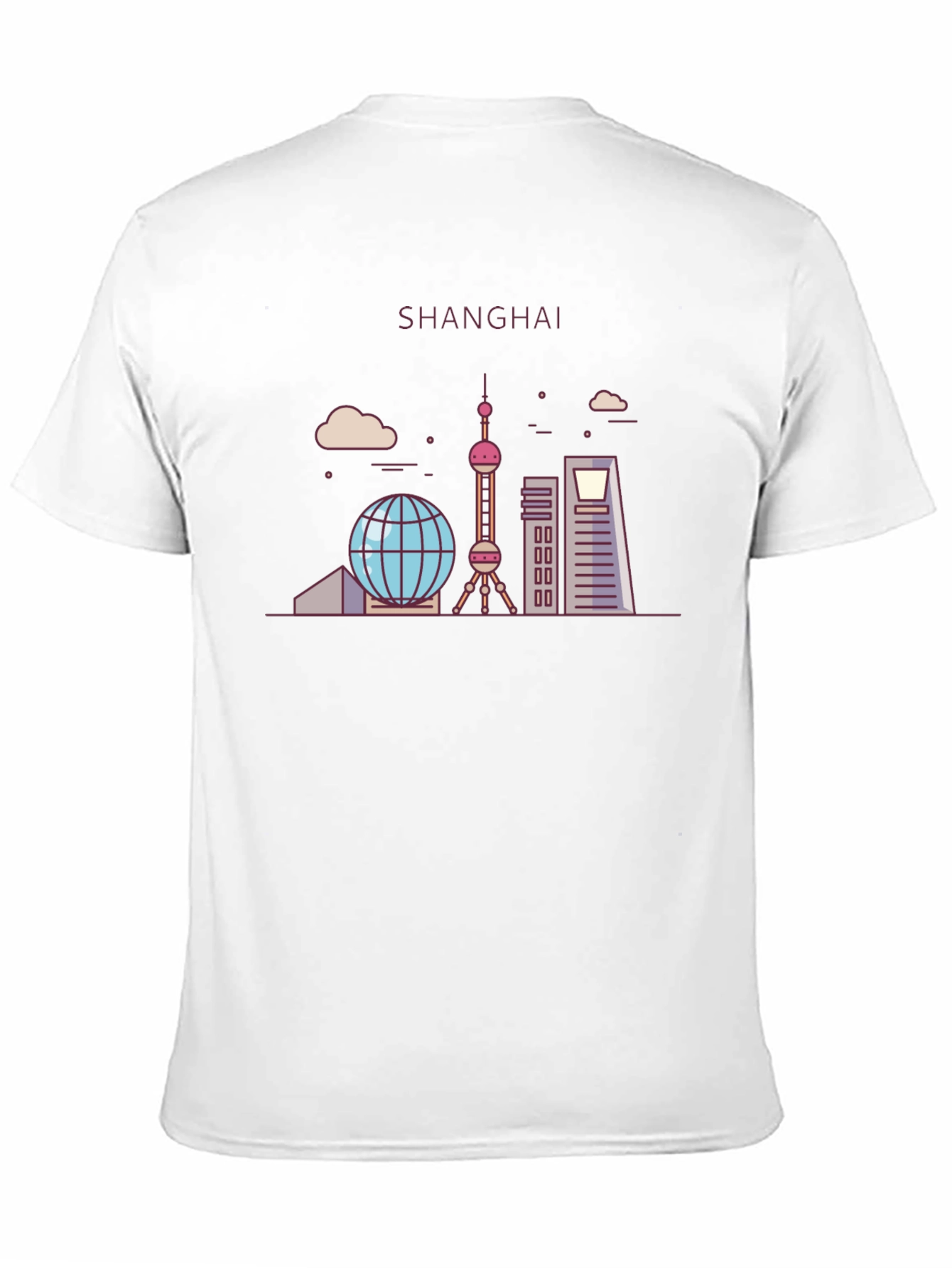 Shanghai Skyline Graphic Tee - Modern Design