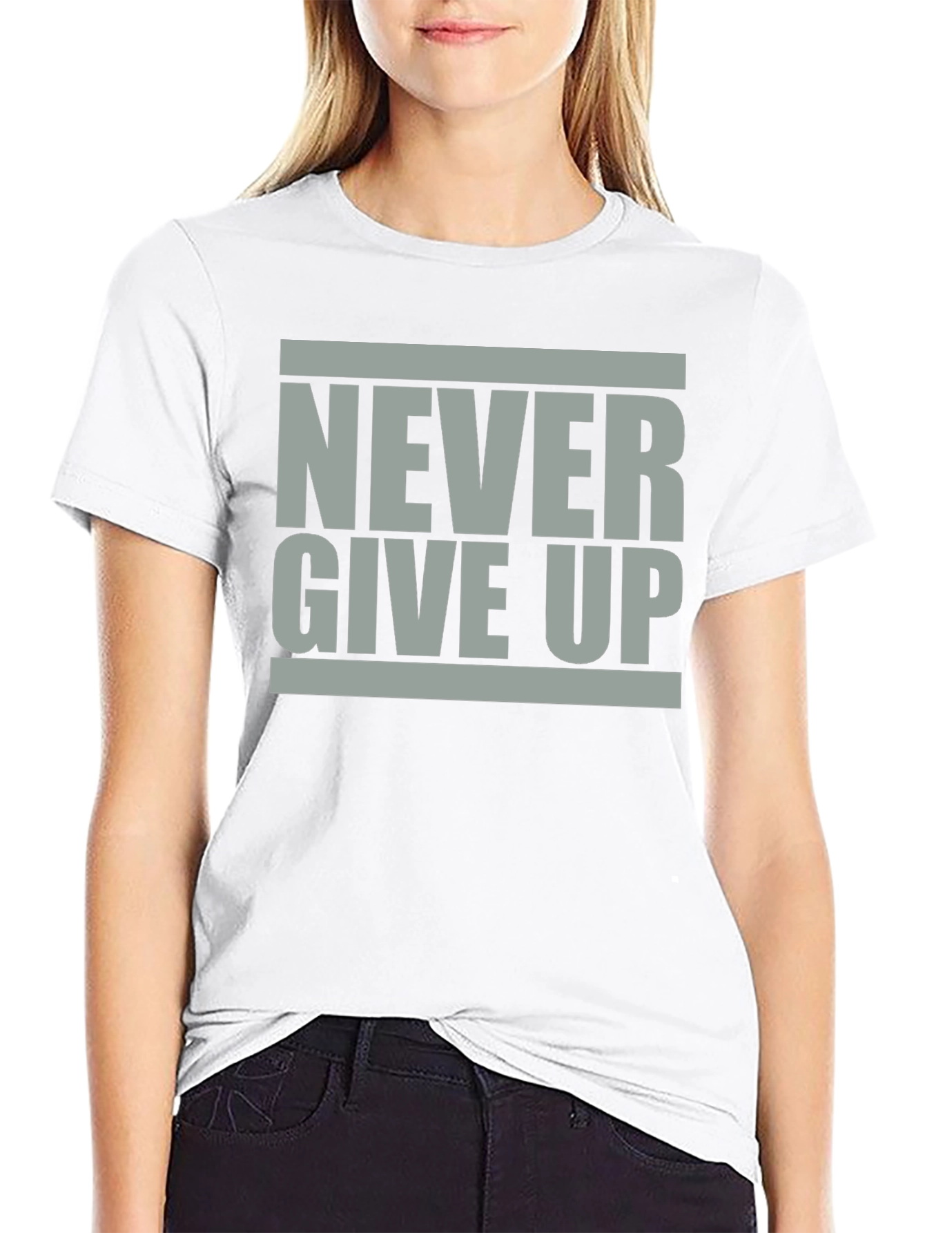 Motivational Never Give Up Graphic Tee