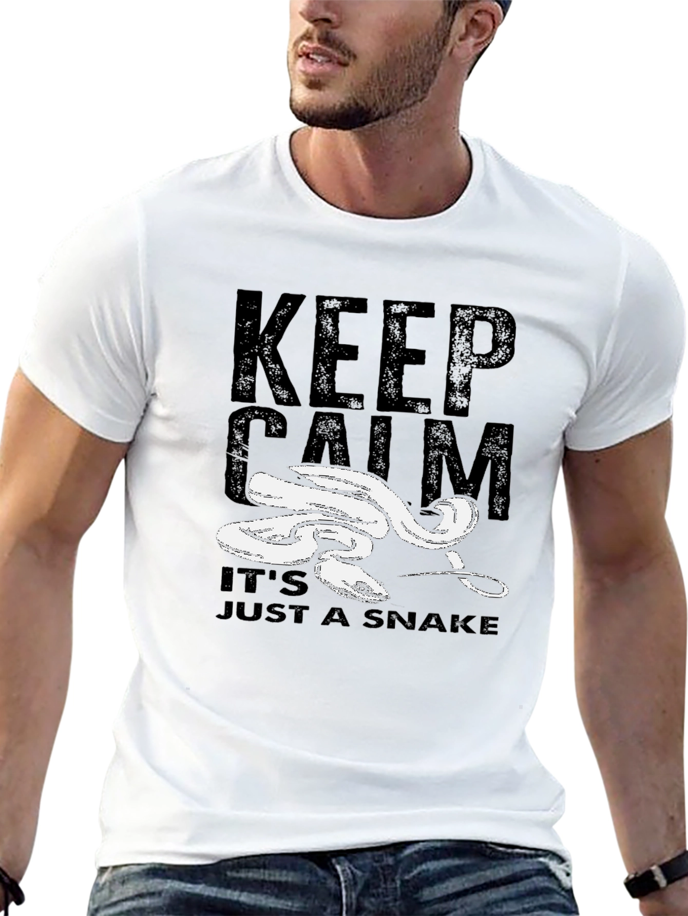 Keep Calm Snake Graphic T-Shirt