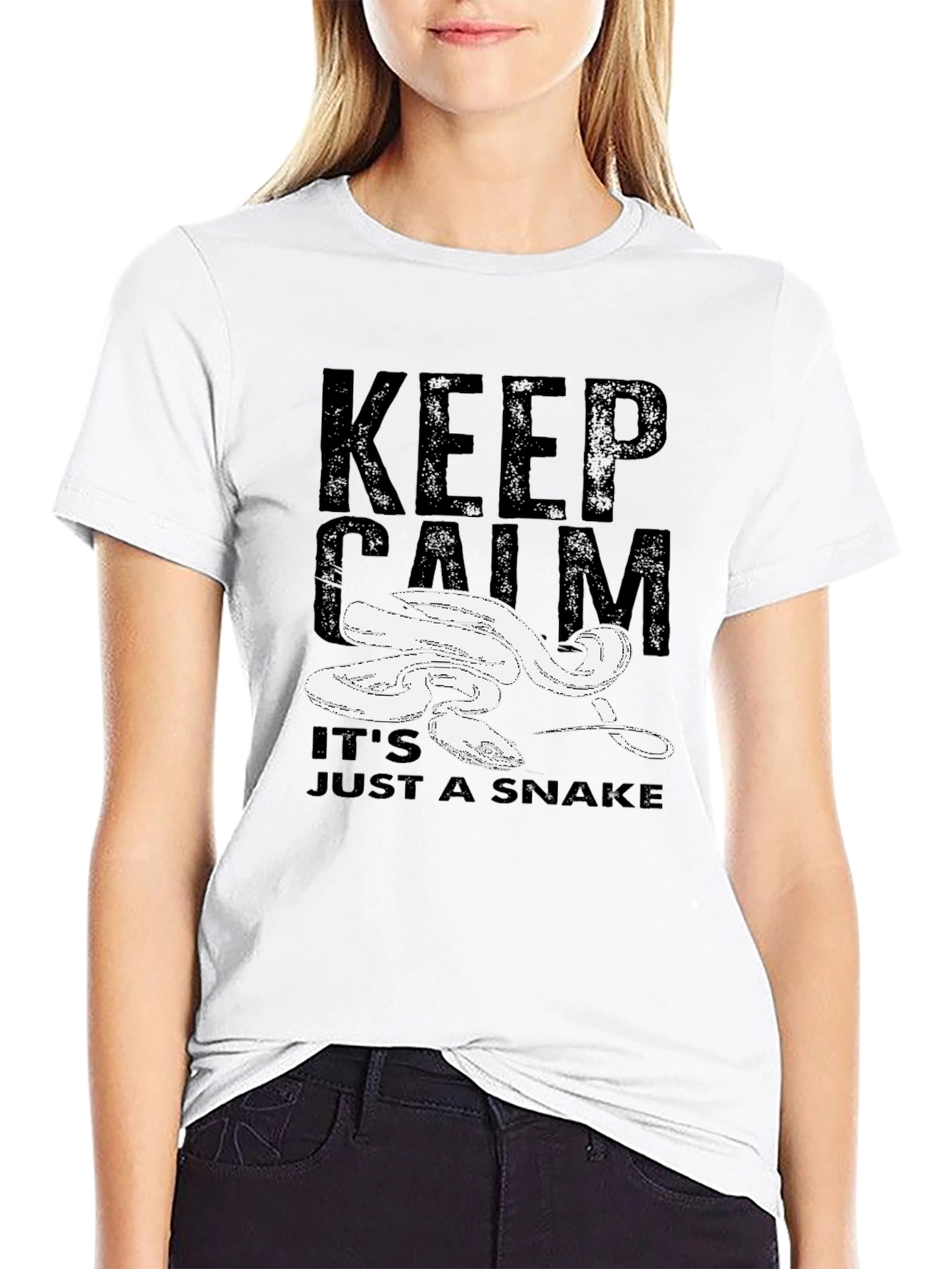 Keep Calm Snake Graphic T-Shirt