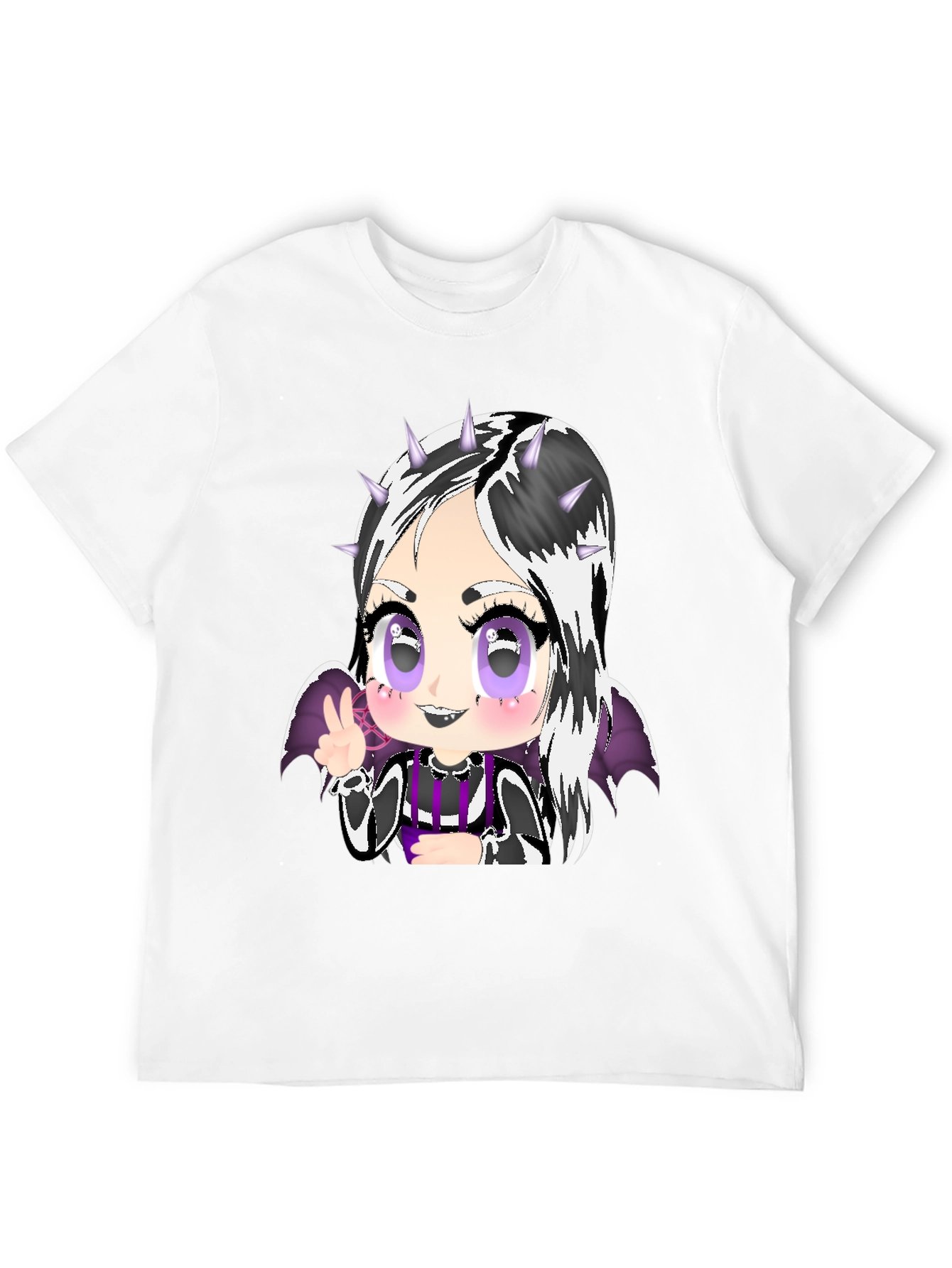 Gothic Anime Character Black T-Shirt