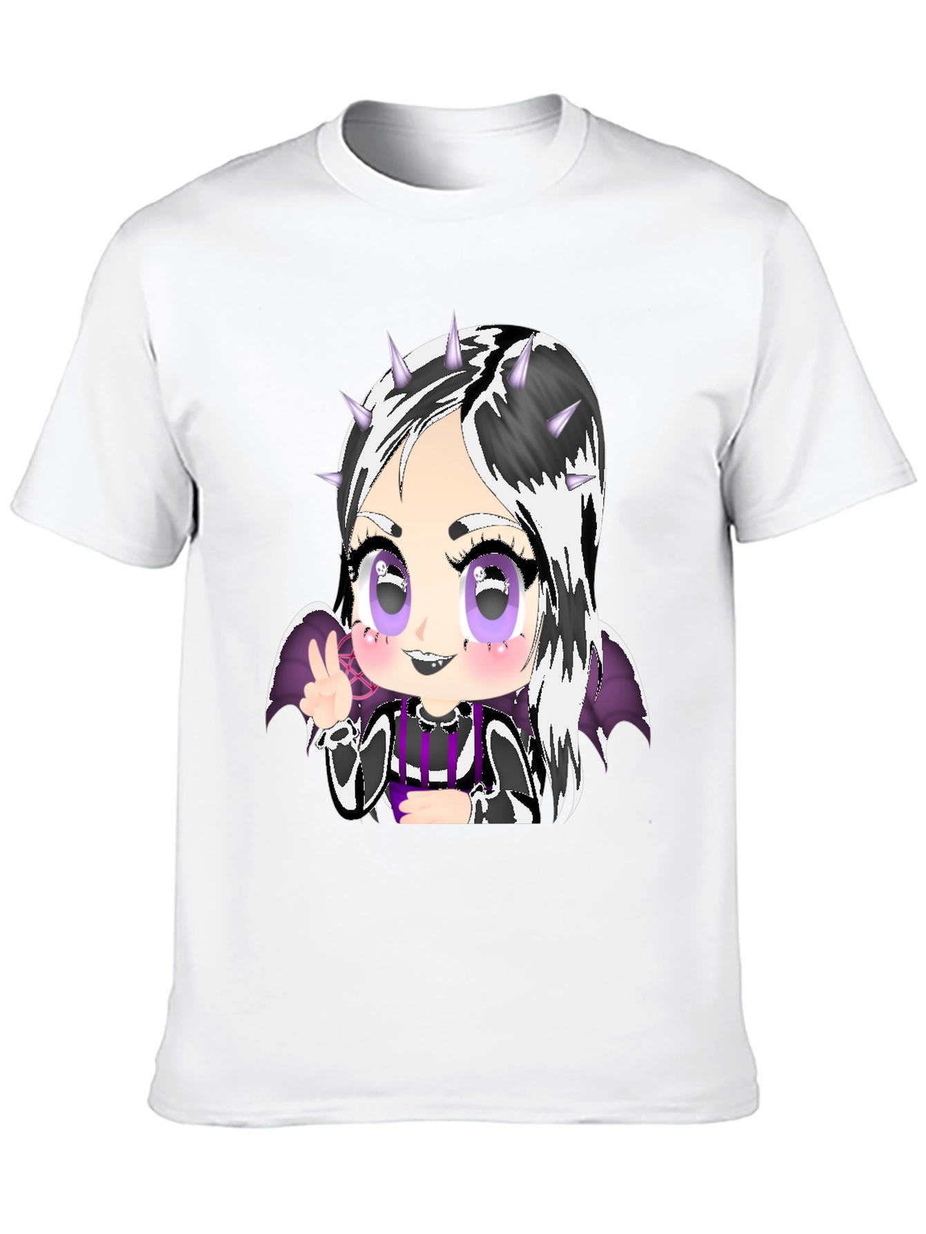 Gothic Anime Character Black T-Shirt