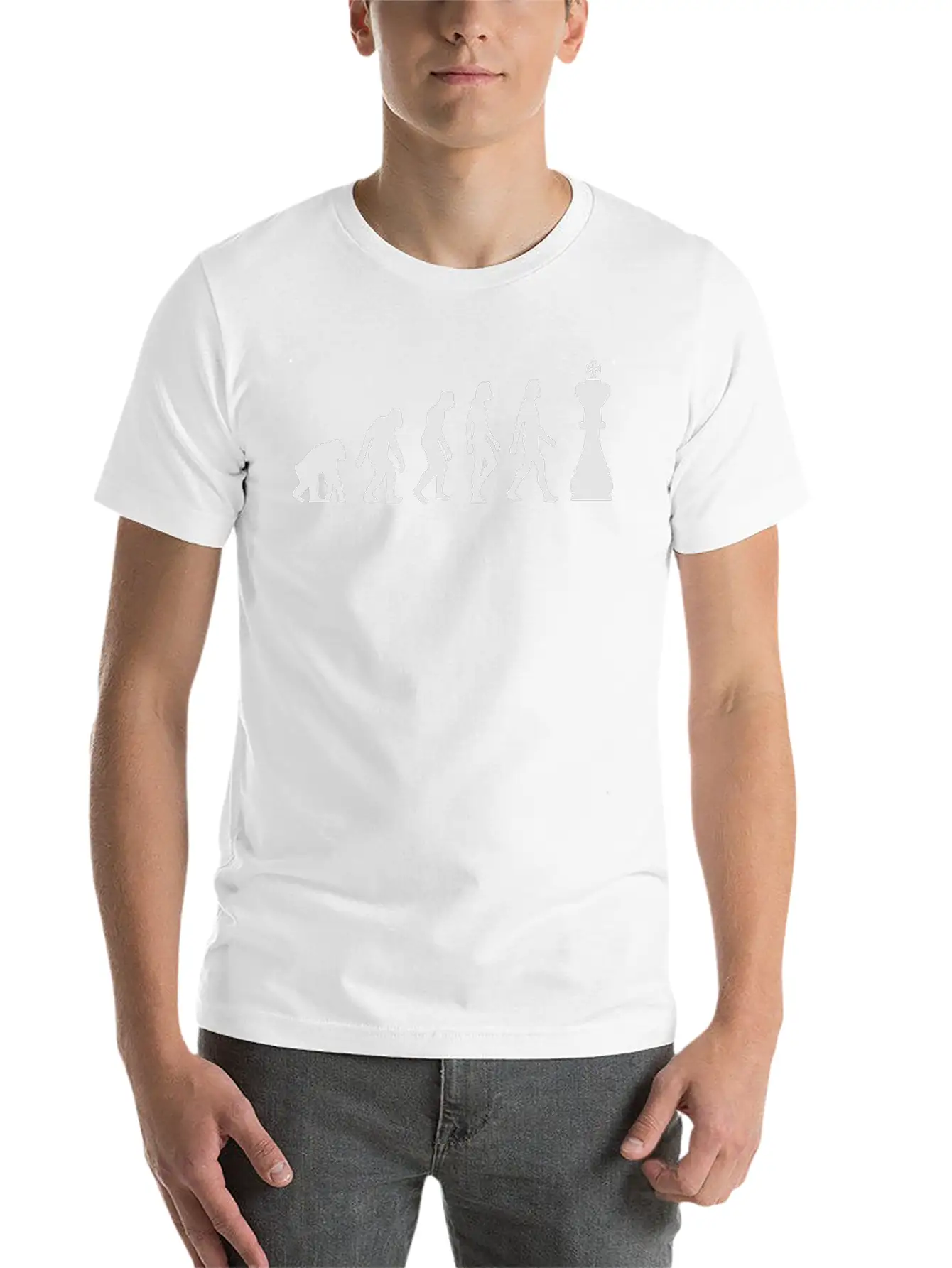 The Evolution Of Chess Unisex Casual T-Shirt – Clean Design For Daily Comfort