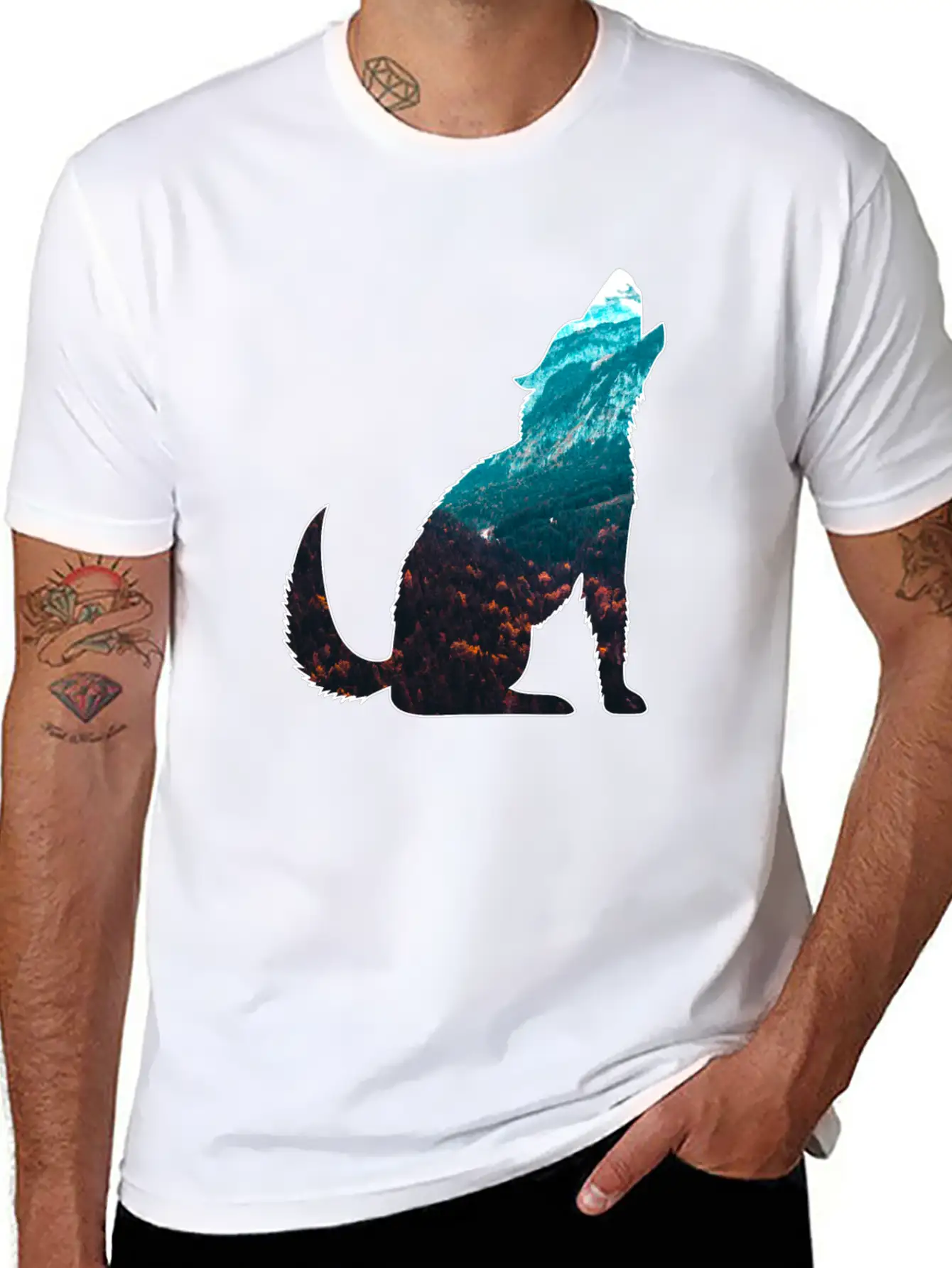 The Wilderness Calls Wolf Mountains Forest Nature Unisex Casual T-Shirt – Clean Design For Daily Comfort