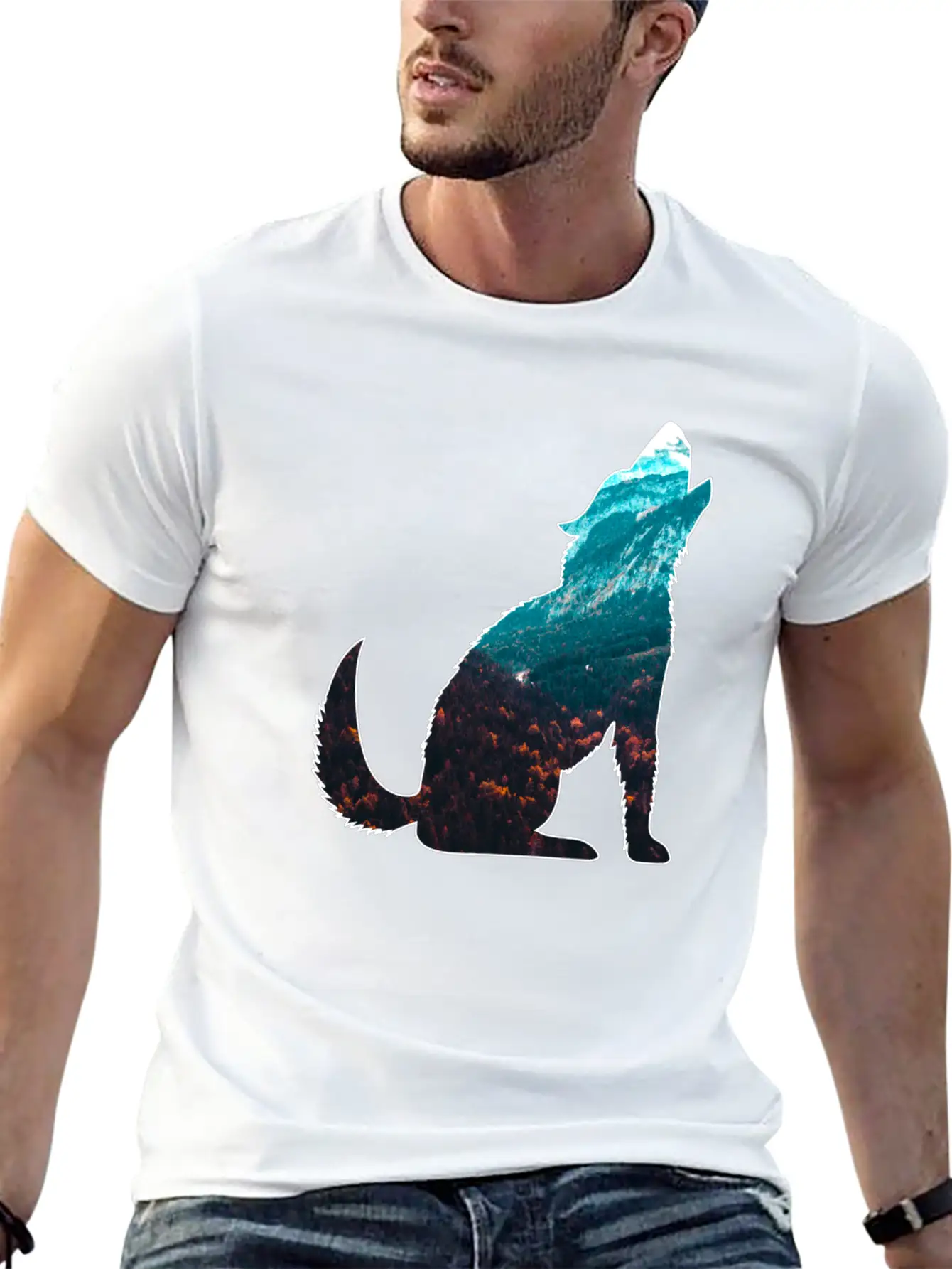 The Wilderness Calls Wolf Mountains Forest Nature Unisex Casual T-Shirt – Clean Design For Daily Comfort