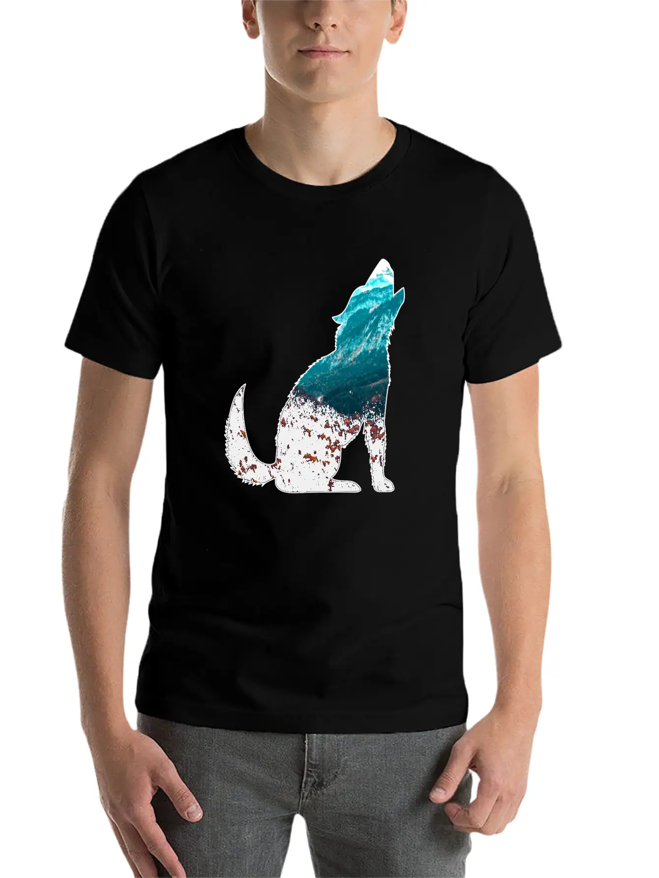 The Wilderness Calls Wolf Mountains Forest Nature Unisex Casual T-Shirt – Clean Design For Daily Comfort