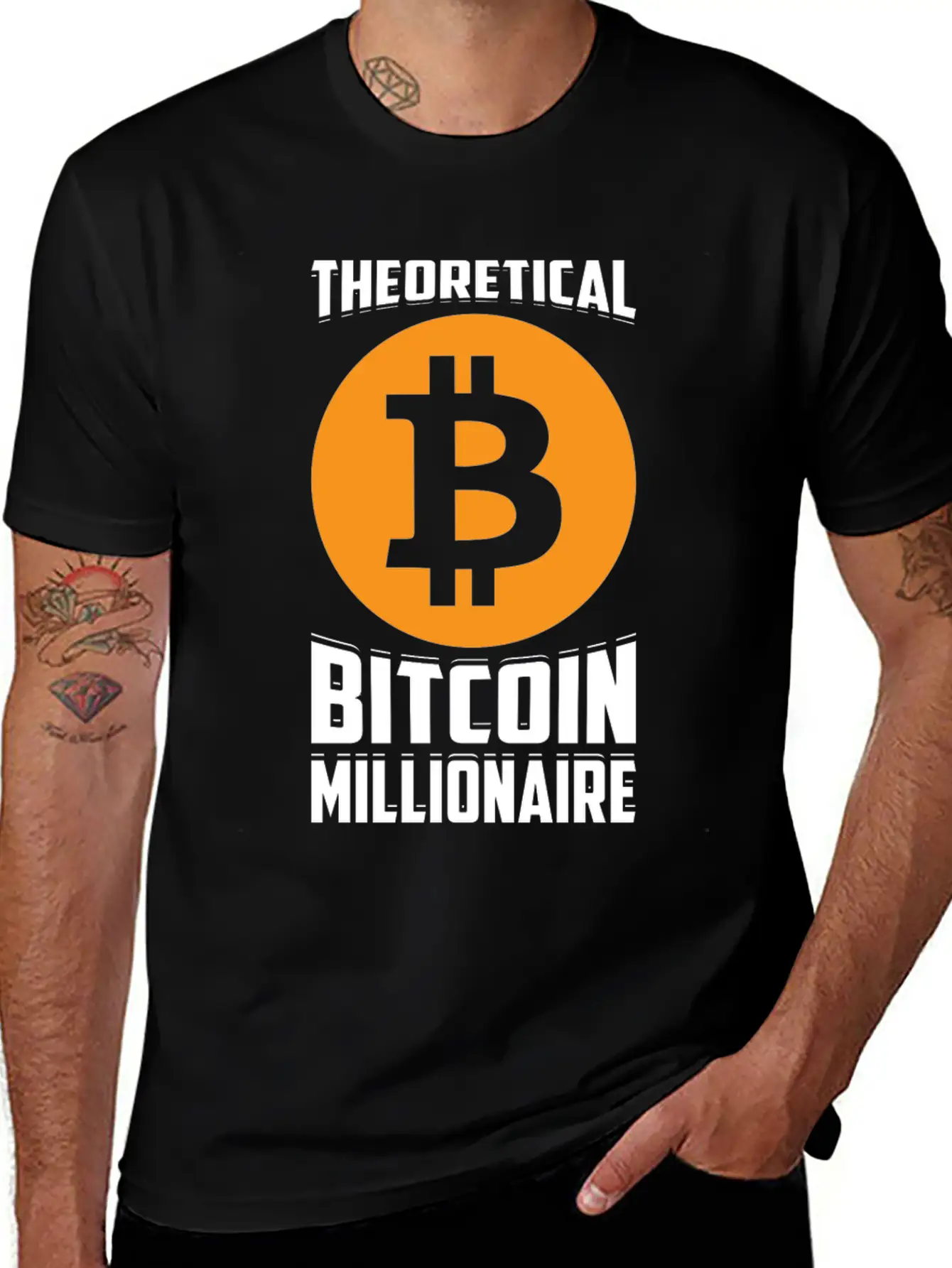 Theorital Bitcoin Millionaire Crypto Blockchain Unisex Casual T-Shirt – Clean Design For Daily Comfort