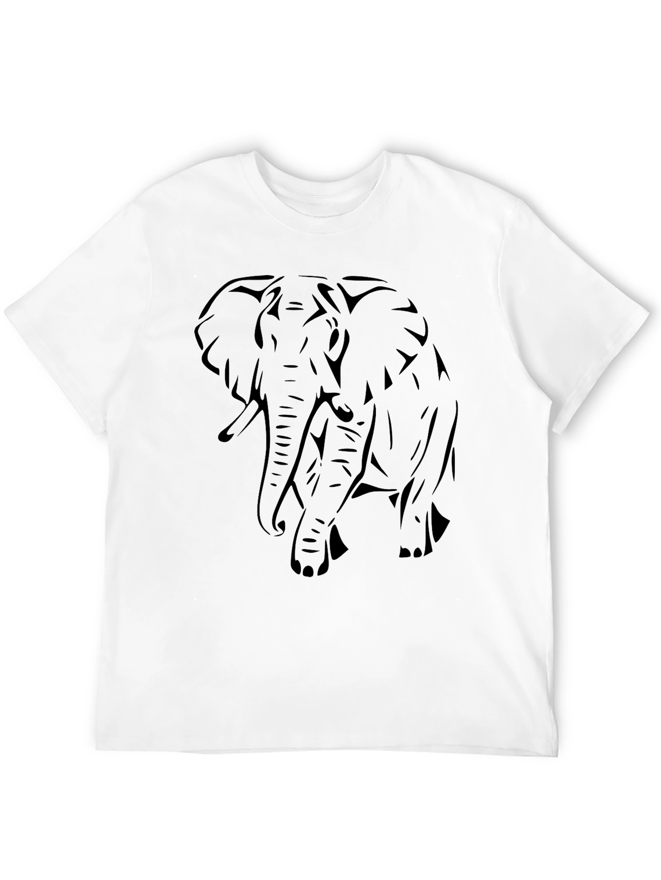 Black Elephant Graphic Tee - Stylish Mens T-Shirt