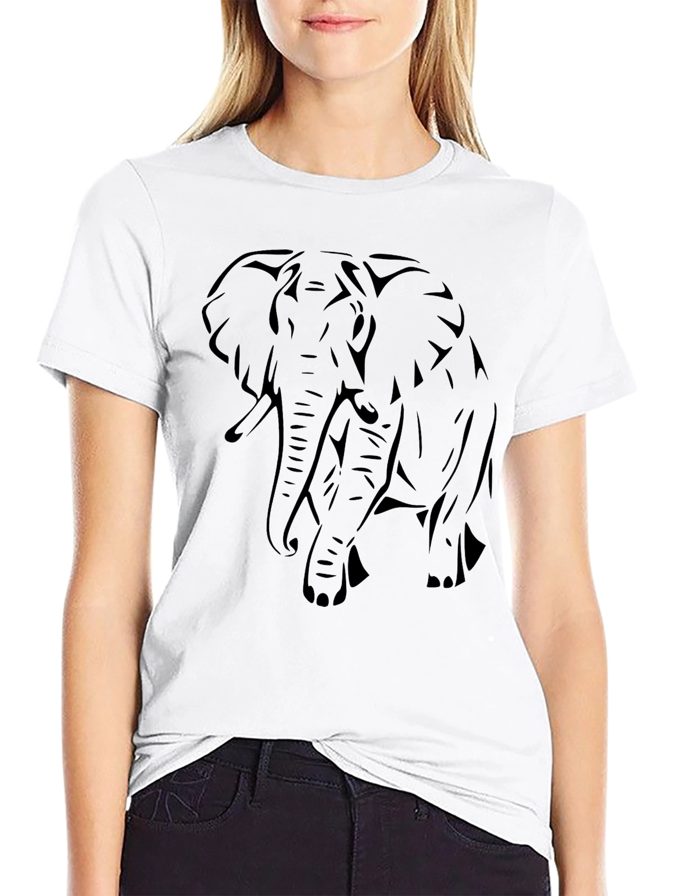 Black Elephant Graphic Tee - Stylish Mens T-Shirt