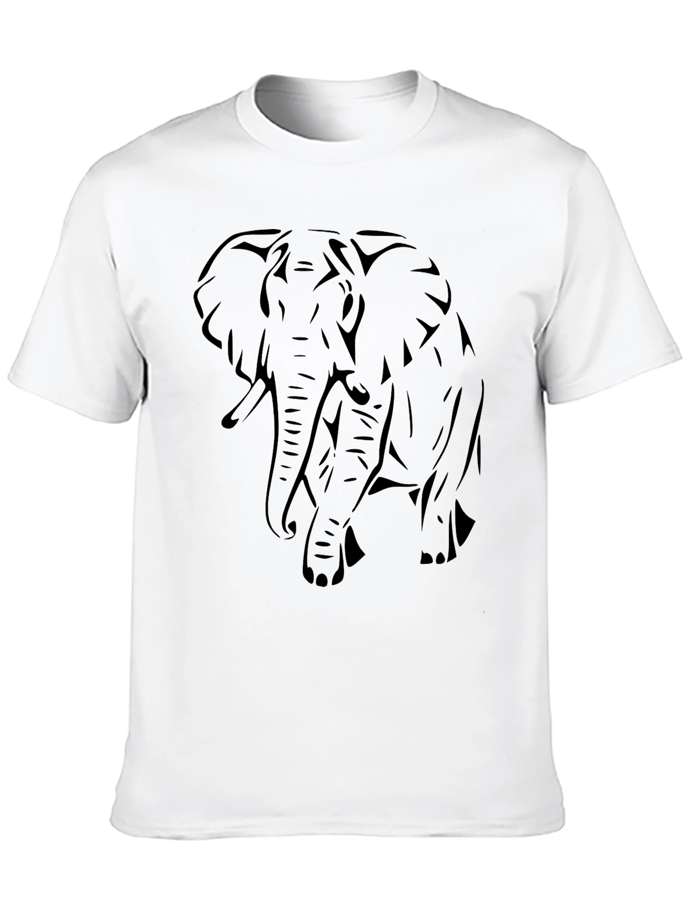 Black Elephant Graphic Tee - Stylish Mens T-Shirt