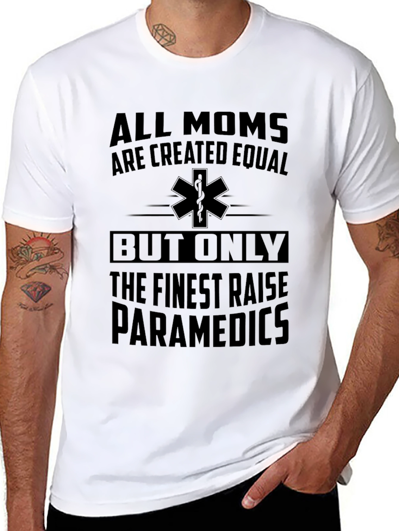 Finest Moms Raise Paramedics Graphic Tee