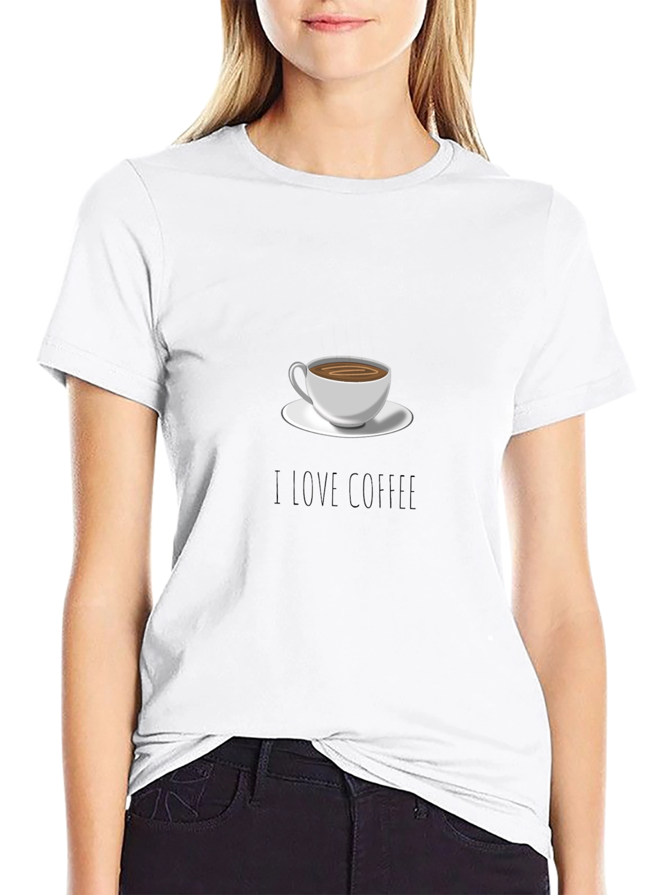 I Love Coffee Black T-Shirt