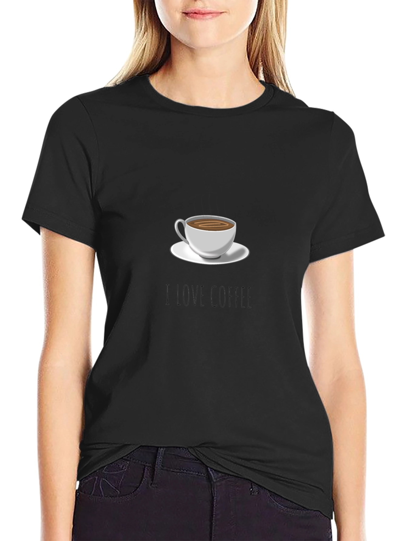 I Love Coffee Black T-Shirt