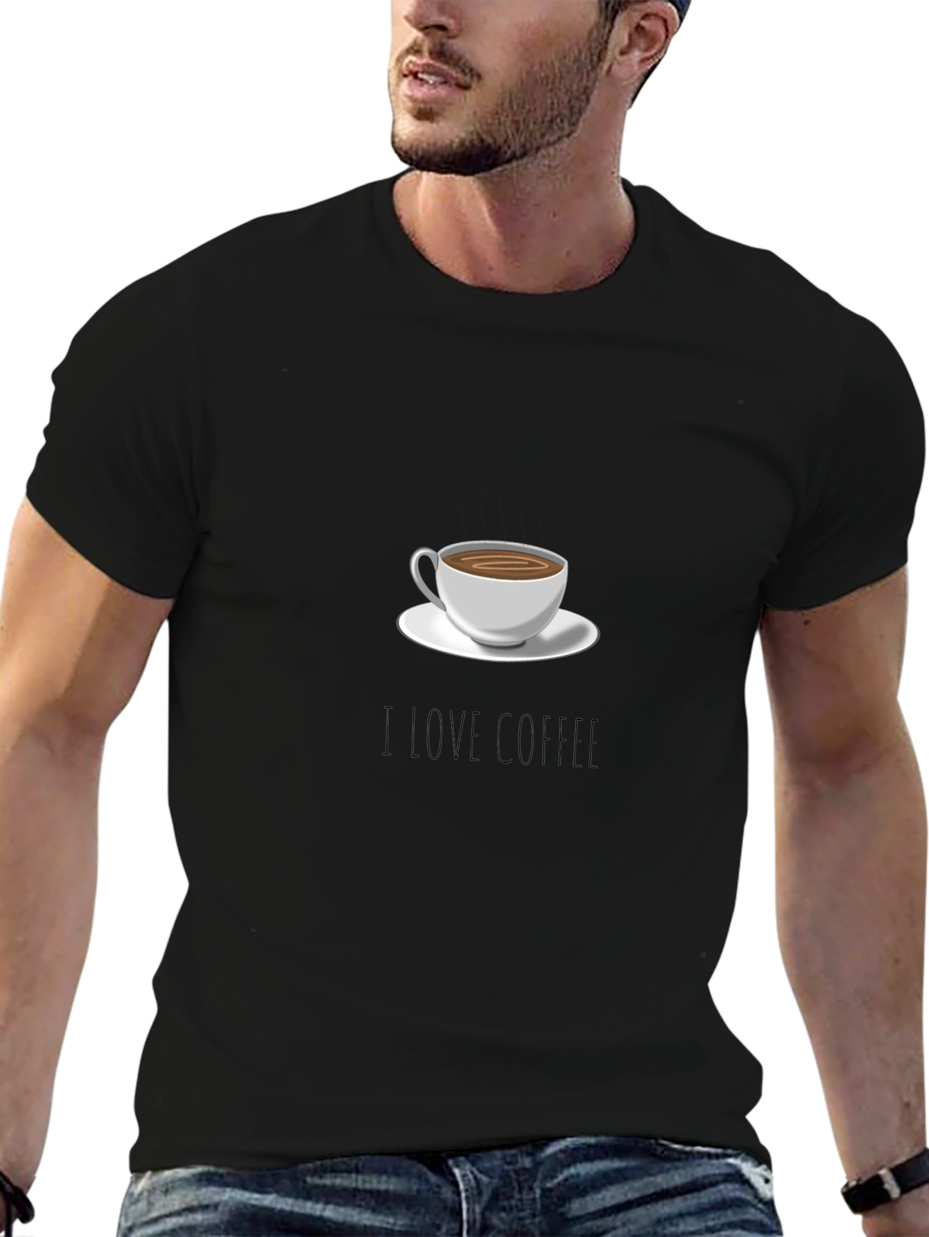 I Love Coffee Black T-Shirt
