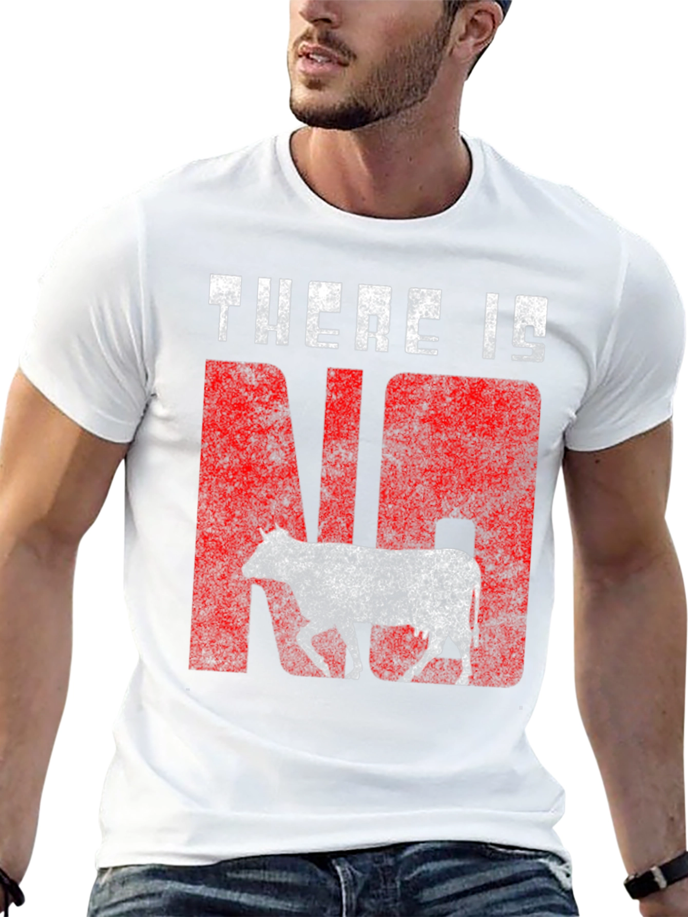 No Cow T-Shirt Vegan Vegetarian Animal Rights Tee