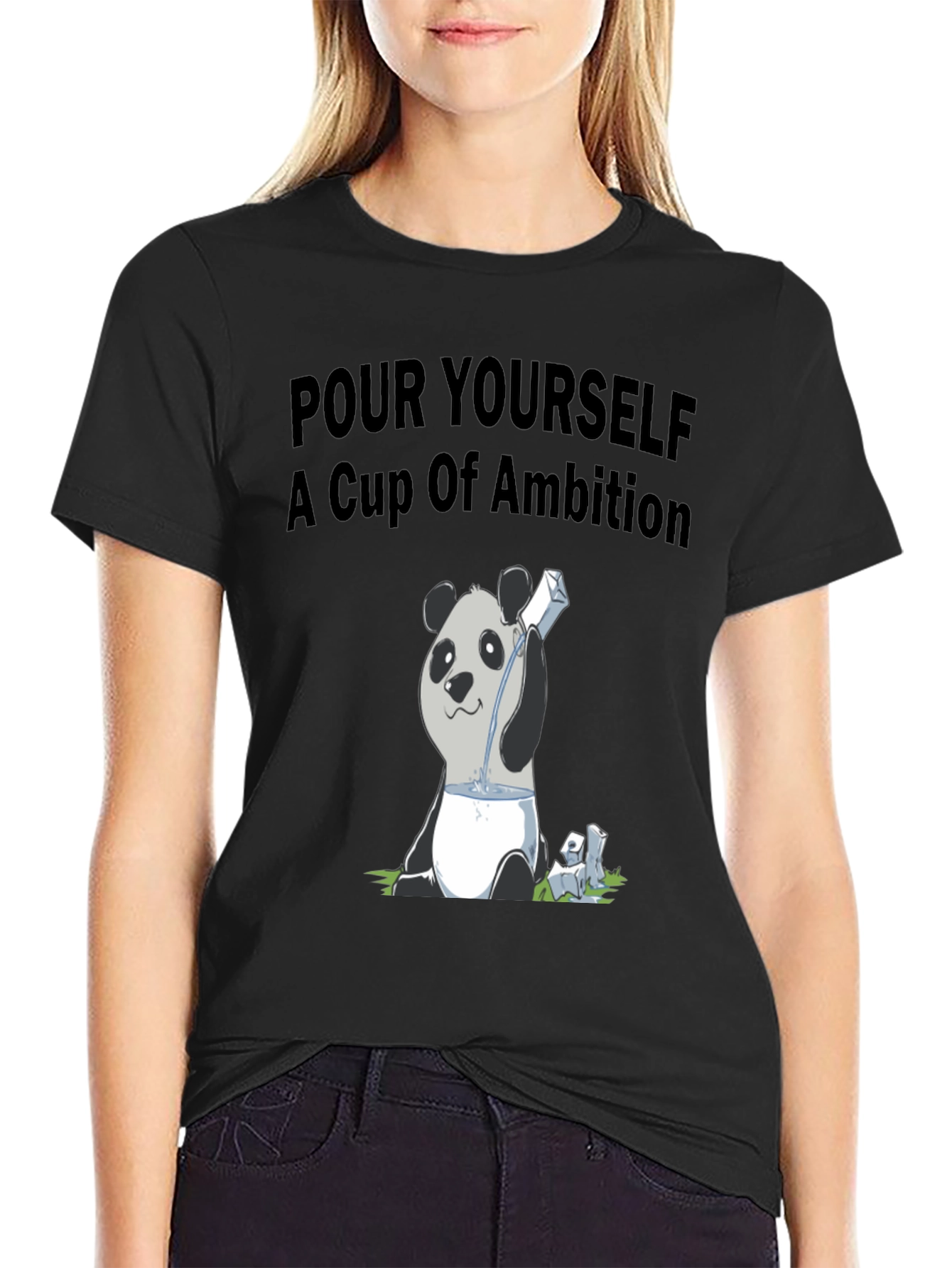 Ambition Panda T-Shirt: Pour Yourself a Cup