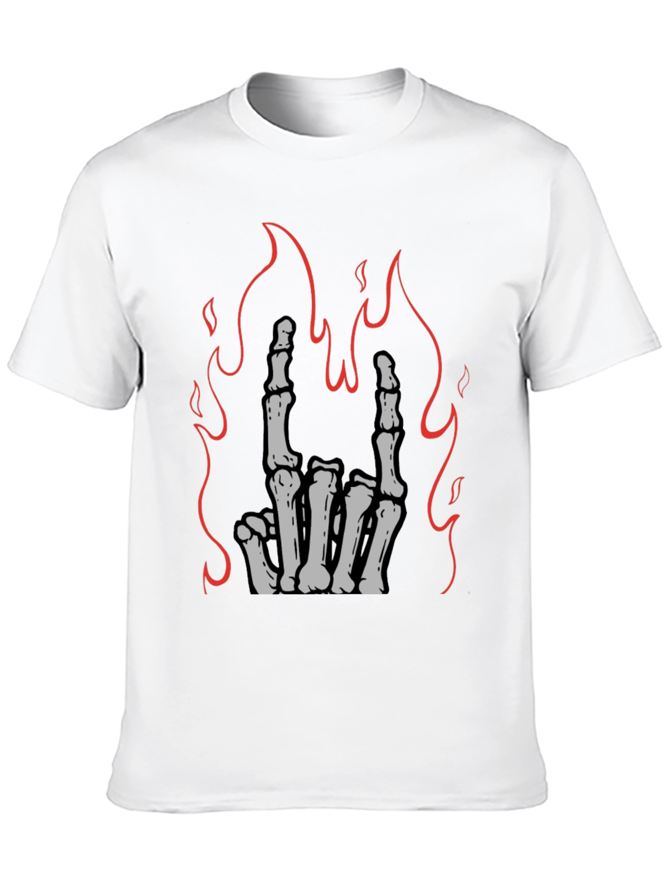 Rock On Skeleton Hand Graphic Tee