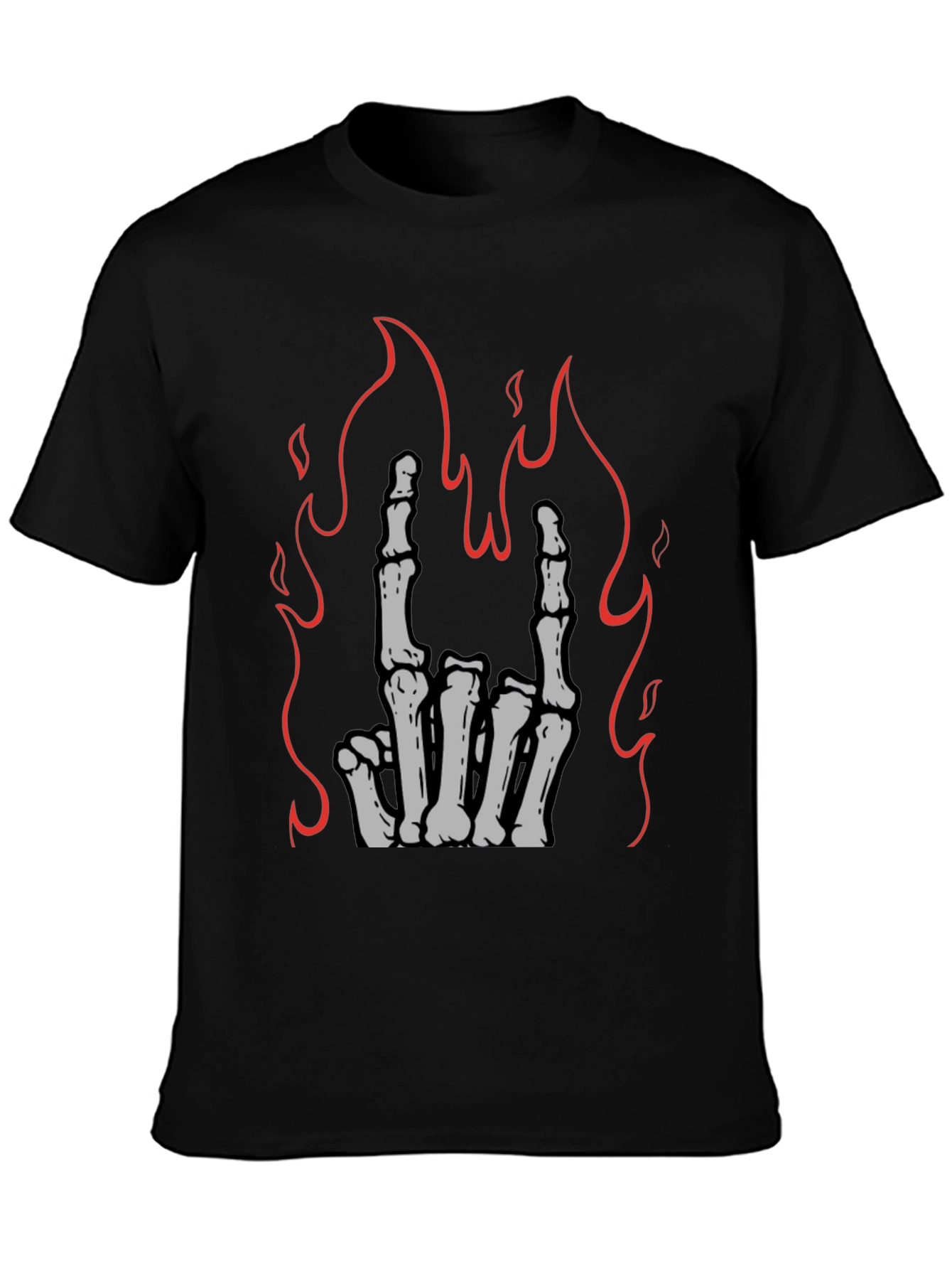 Rock On Skeleton Hand Graphic Tee