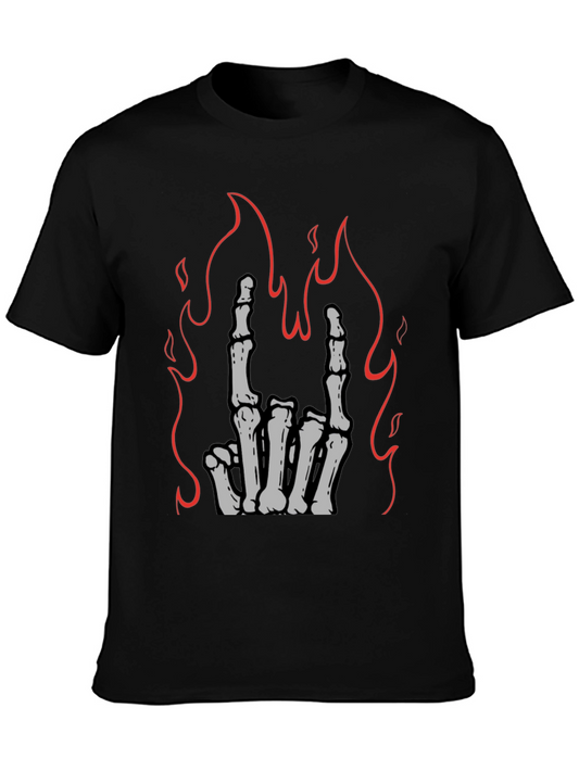 Rock On Skeleton Hand Graphic Tee