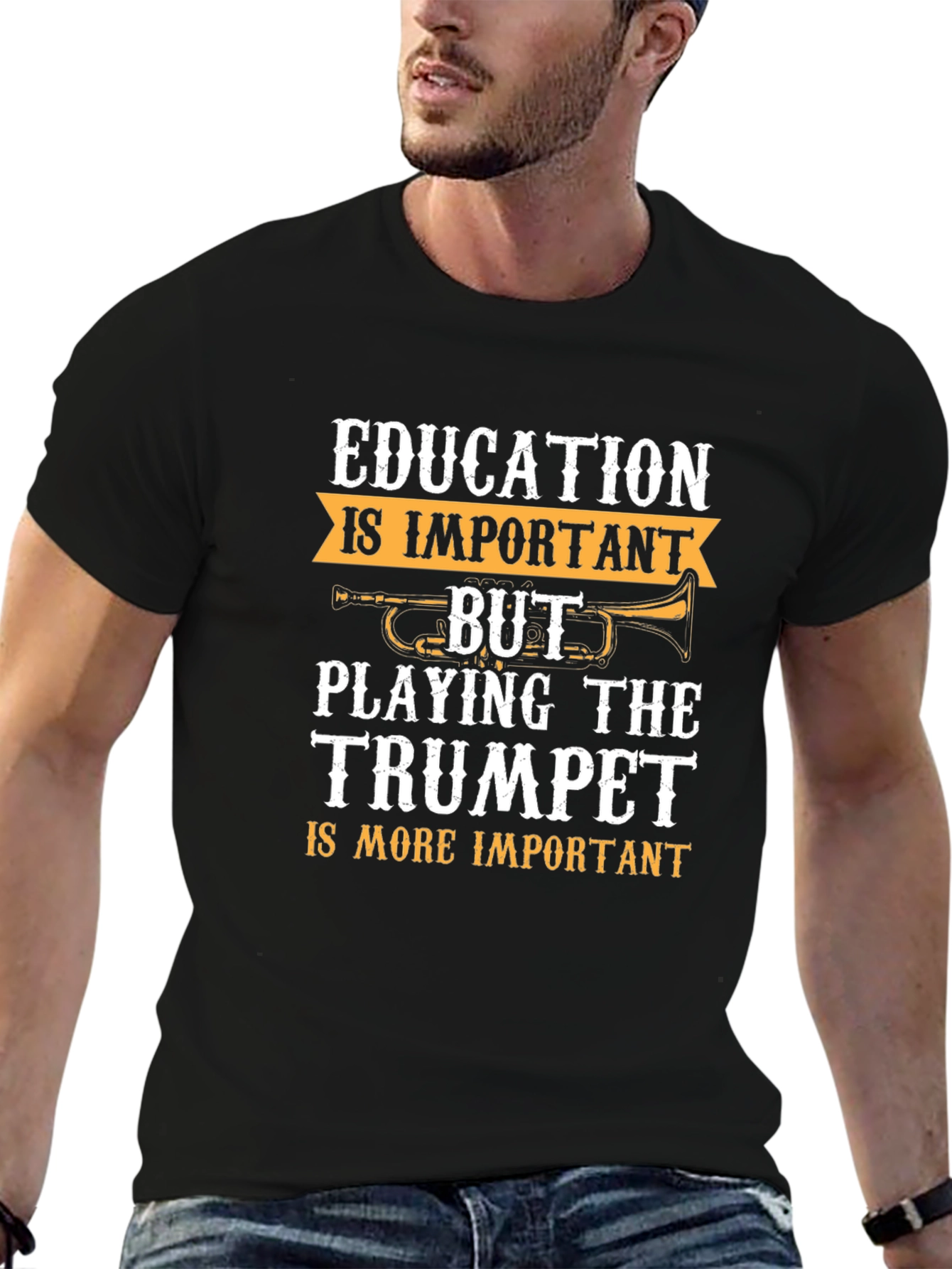 Education vs Trumpet Graphic Tee