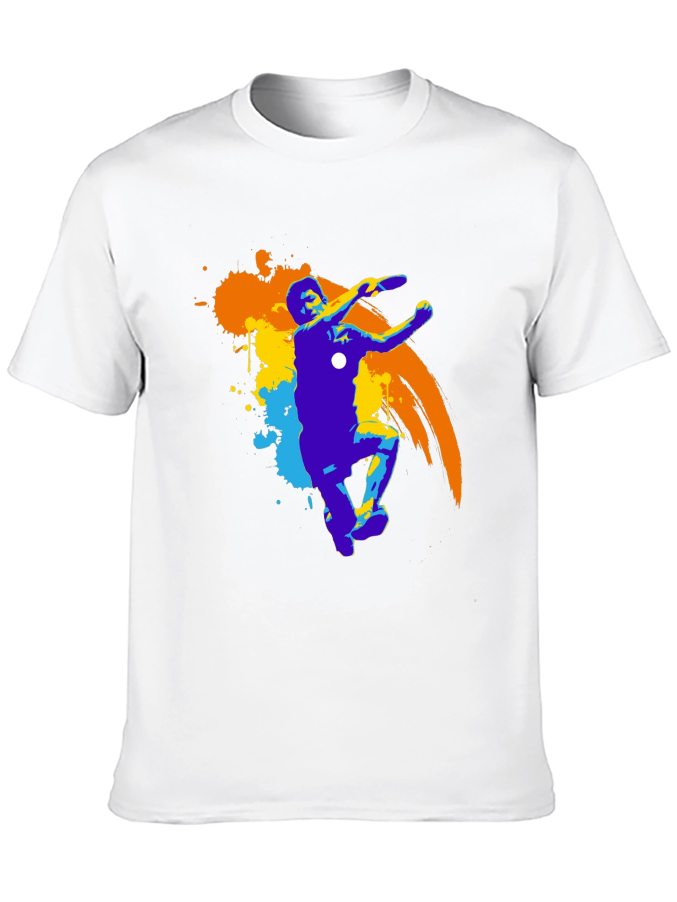 Frisbee Player Graphic Tee - Black