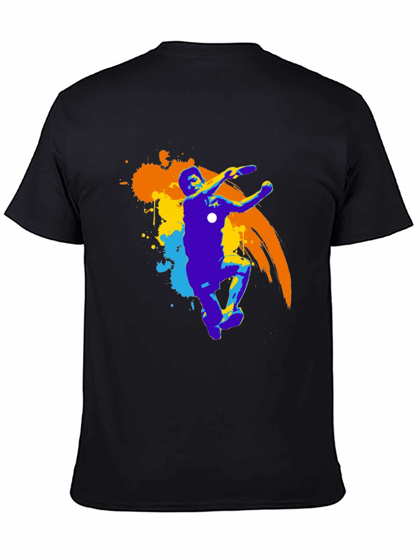 Frisbee Player Graphic Tee - Black
