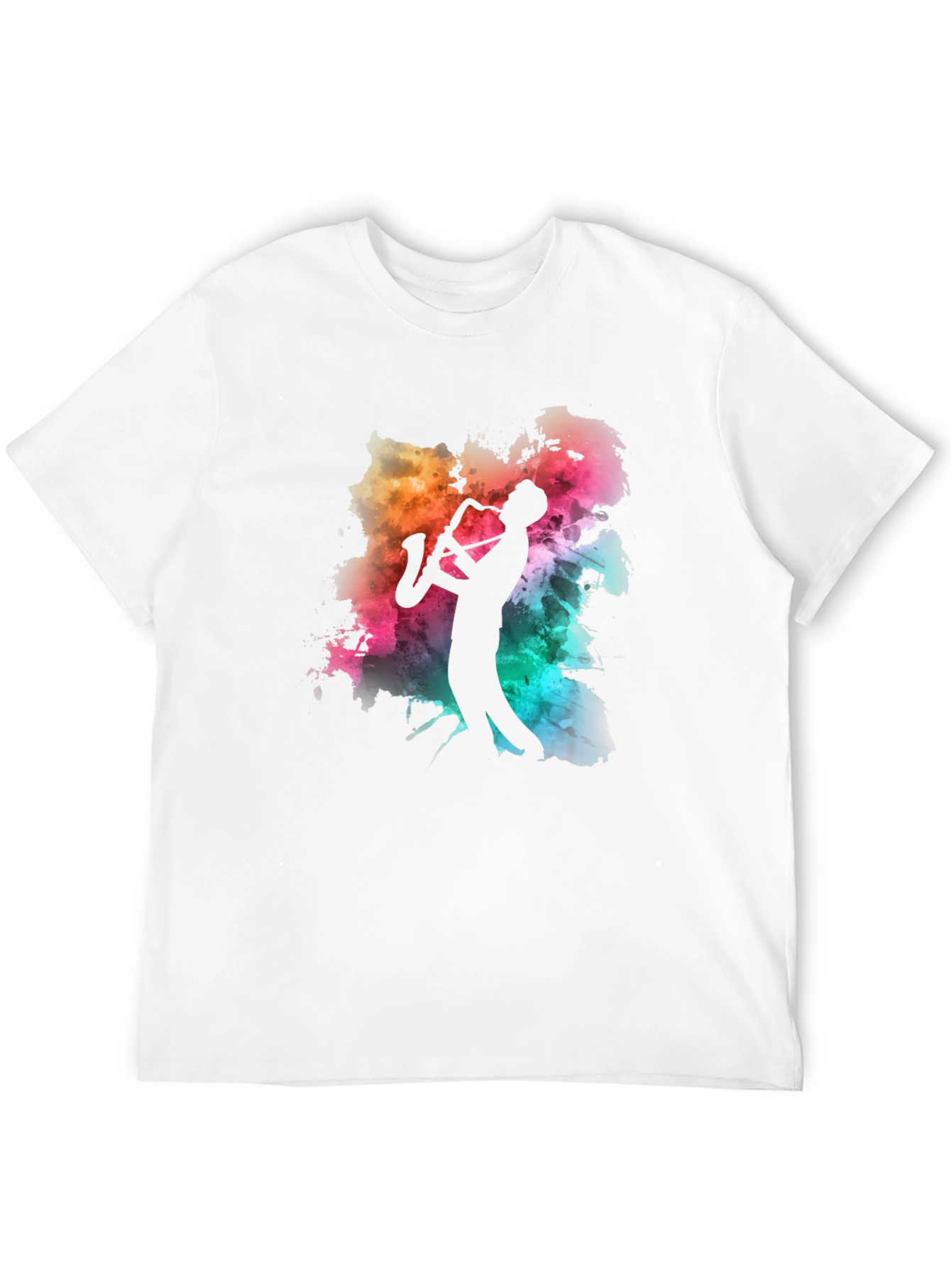 Saxophone Player Graphic Tee - Mens Black T-Shirt