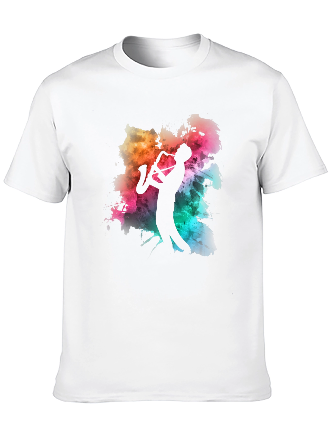 Saxophone Player Graphic Tee - Mens Black T-Shirt