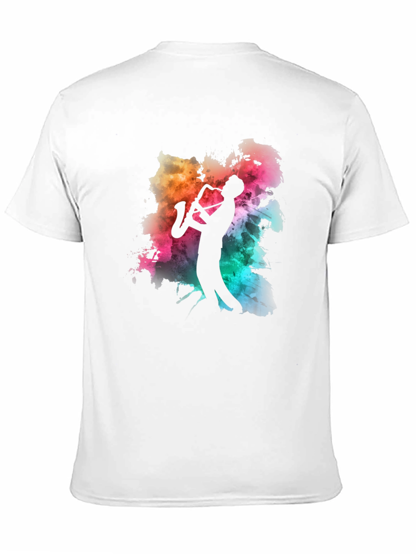 Saxophone Player Graphic Tee - Mens Black T-Shirt