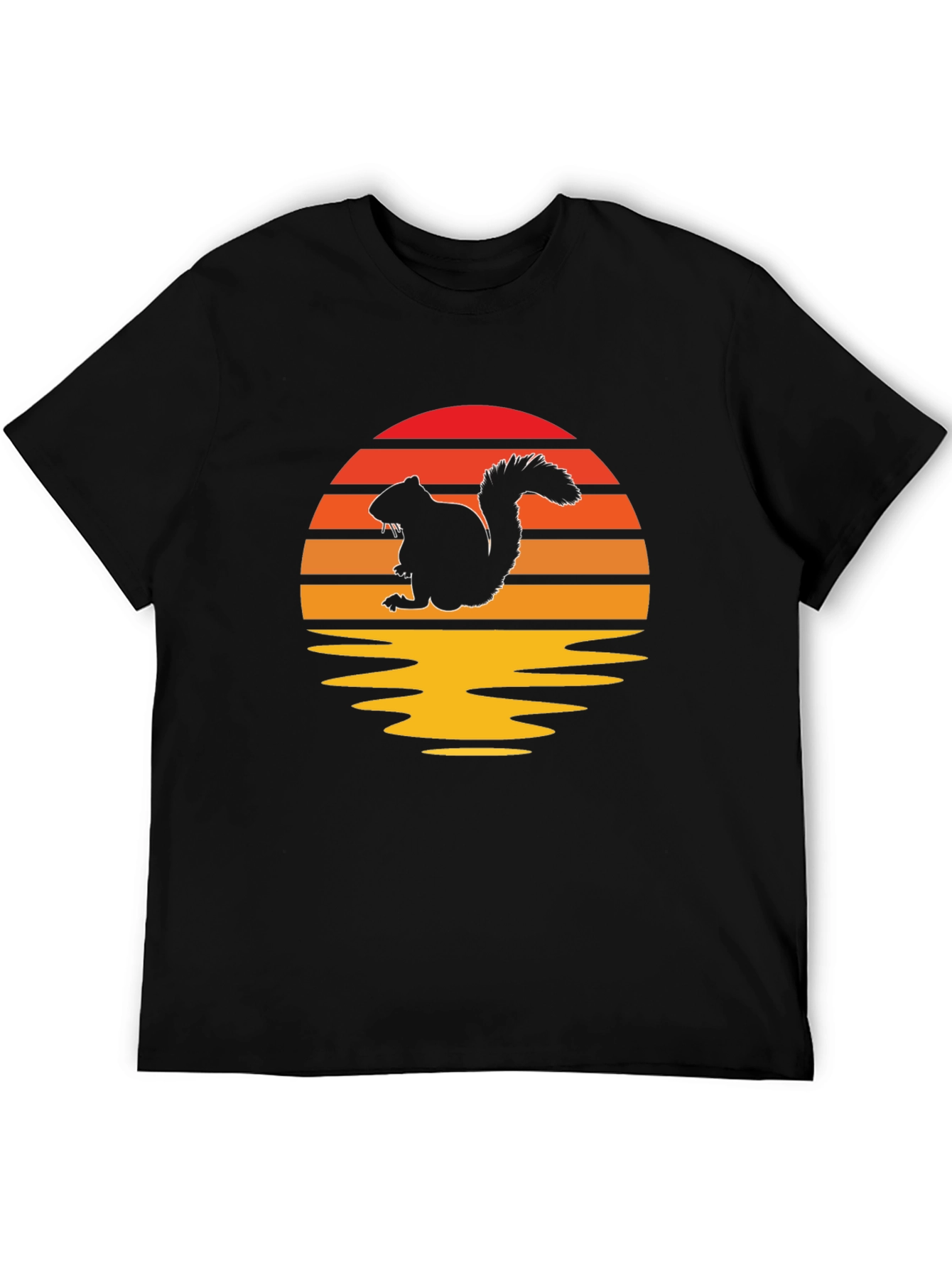 Sunset Squirrel Graphic Tee - Nature Lovers T-Shirt