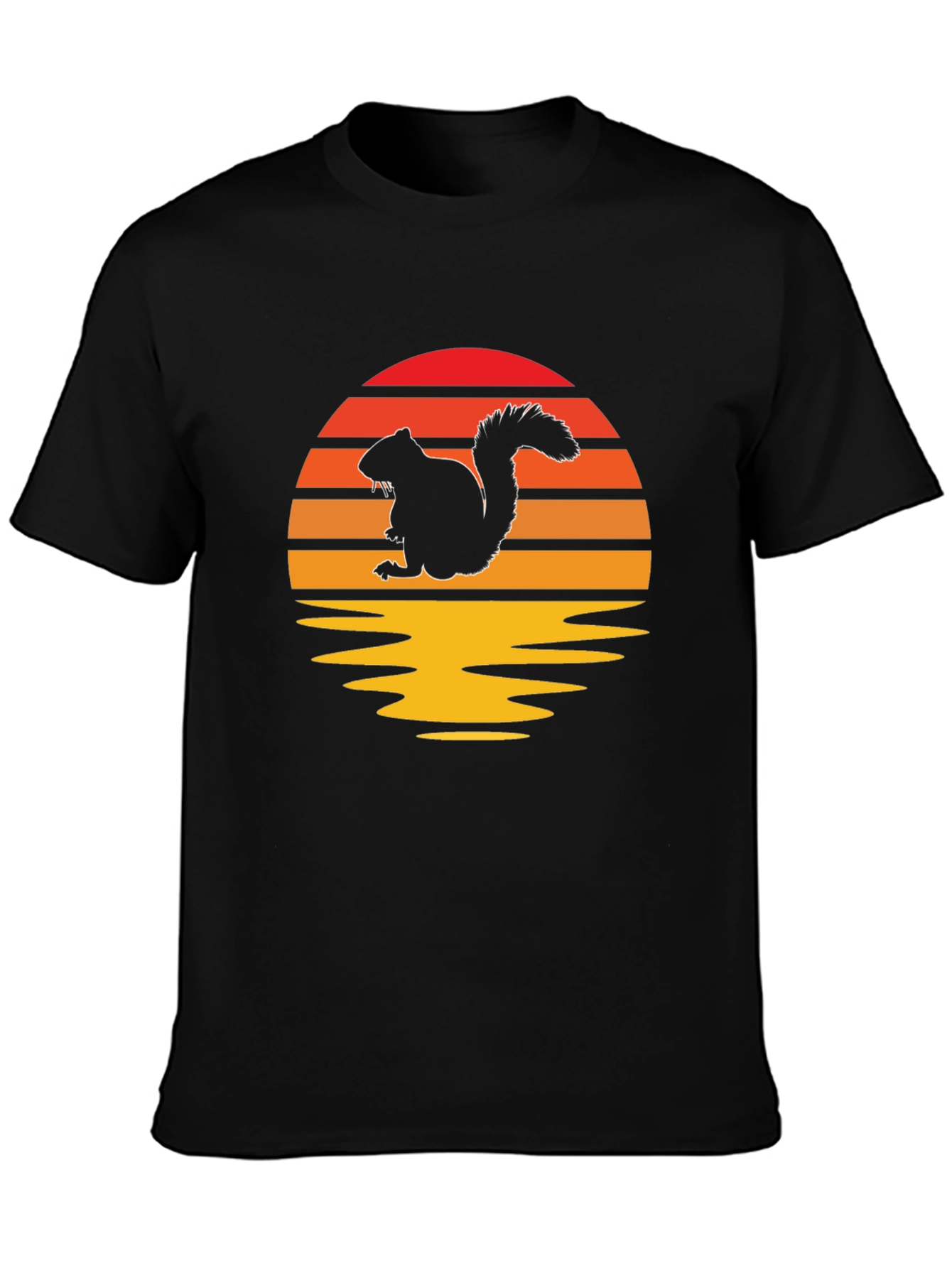 Sunset Squirrel Graphic Tee - Nature Lovers T-Shirt