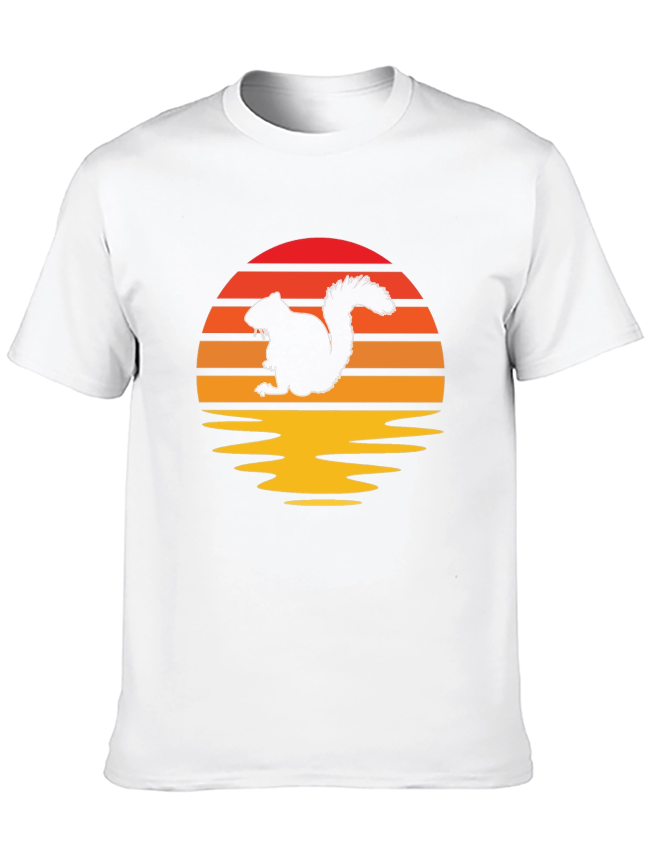 Sunset Squirrel Graphic Tee - Nature Lovers T-Shirt