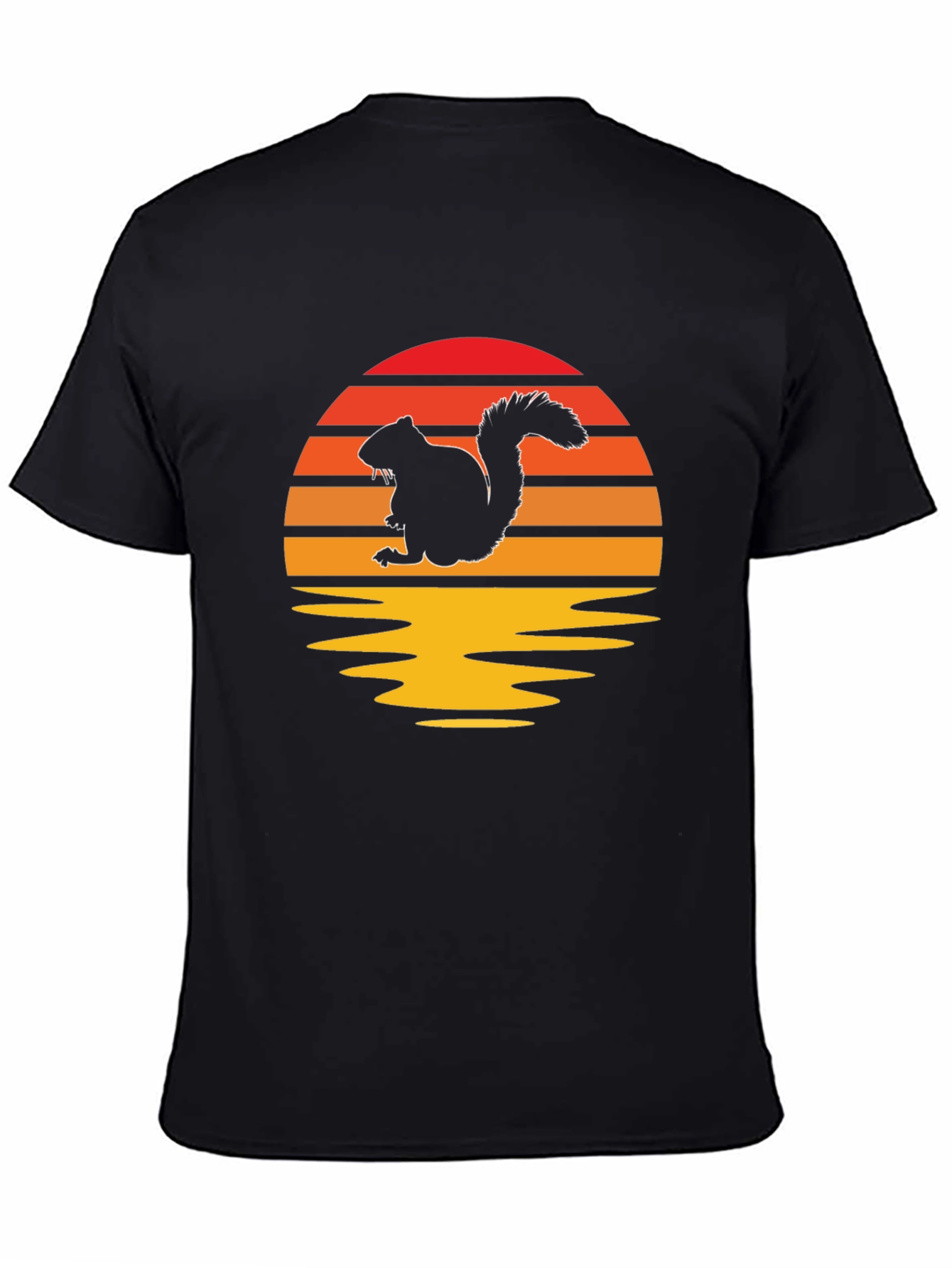 Sunset Squirrel Graphic Tee - Nature Lovers T-Shirt